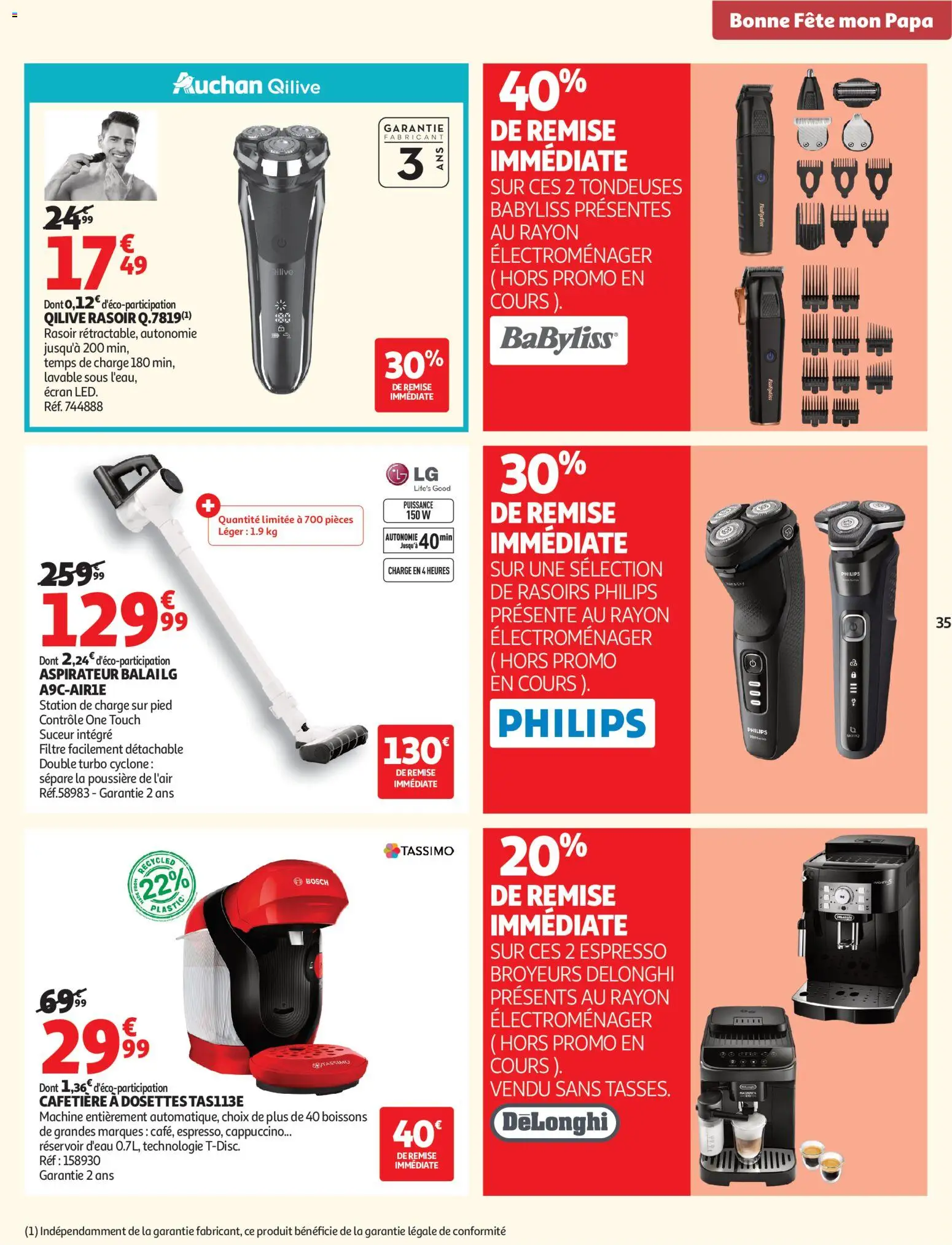 {H1} | Page: 39 | Produits: Tassimo, Aspirateur, Réservoir d'eau, Delonghi