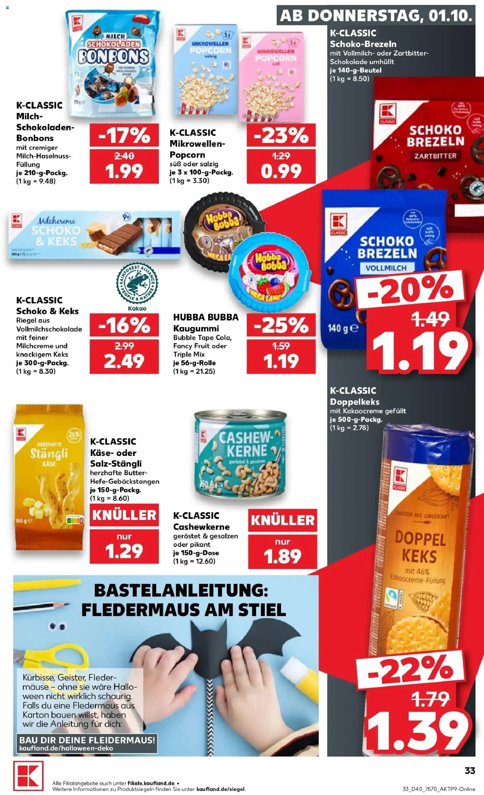 Prospekt Kaufland ab 28.09.2026 » Angebote Online zum Blättern | Seite: 43 | Produkte: Milch, Butter, Schokolade, Popcorn