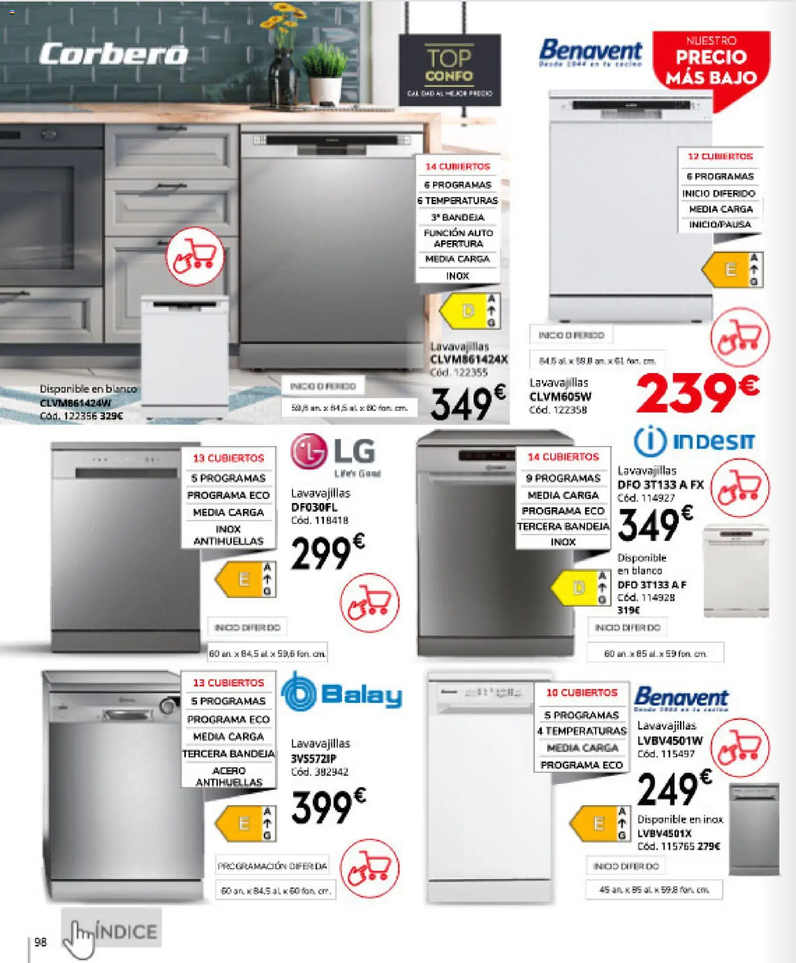 Conforama folleto │ válido desde el 16.04.2026 | Página: 98 | Productos: Lavavajillas, Bandeja