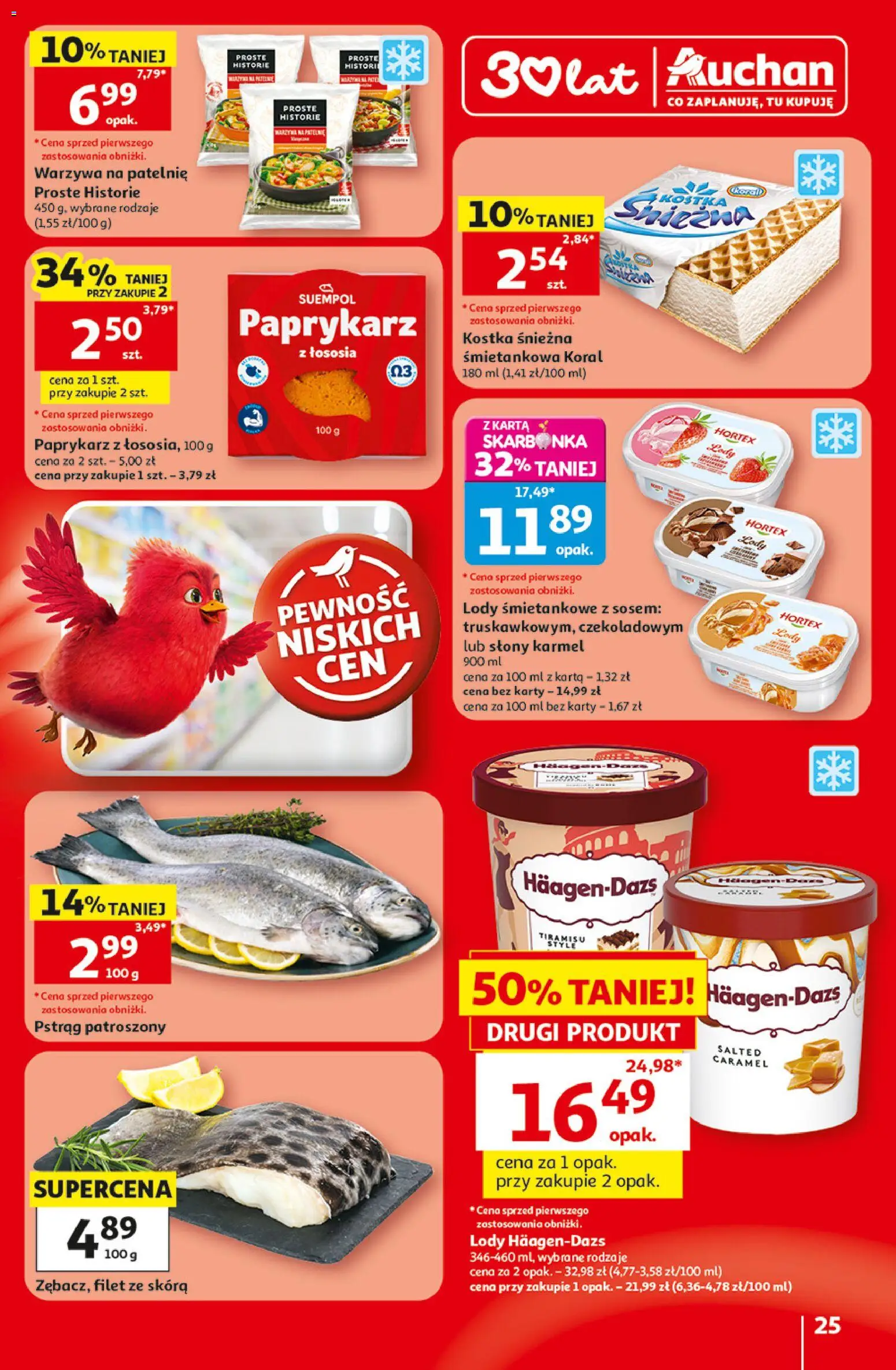 Auchan gazetka - 30 Lat Hipermarket od 18.06.2026 | Strona: 25 | Produkty: Warzywa na patelnie, Tiramisu, Patelnie, Warzywa