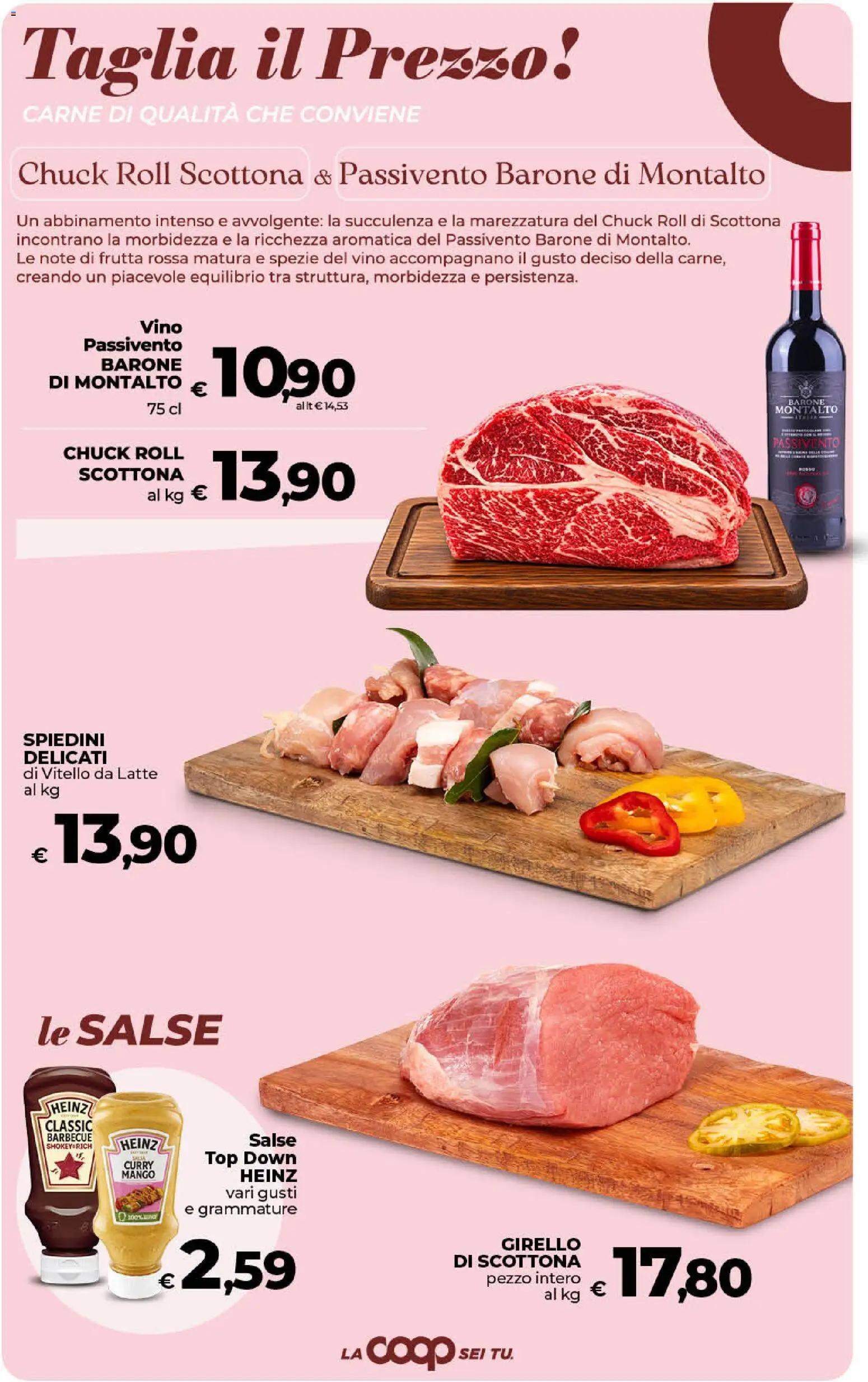 Volantino Ipercoop del 01/09/2026 | Pagina: 20 | Prodotti: Latte, Vino, Carne, Salse