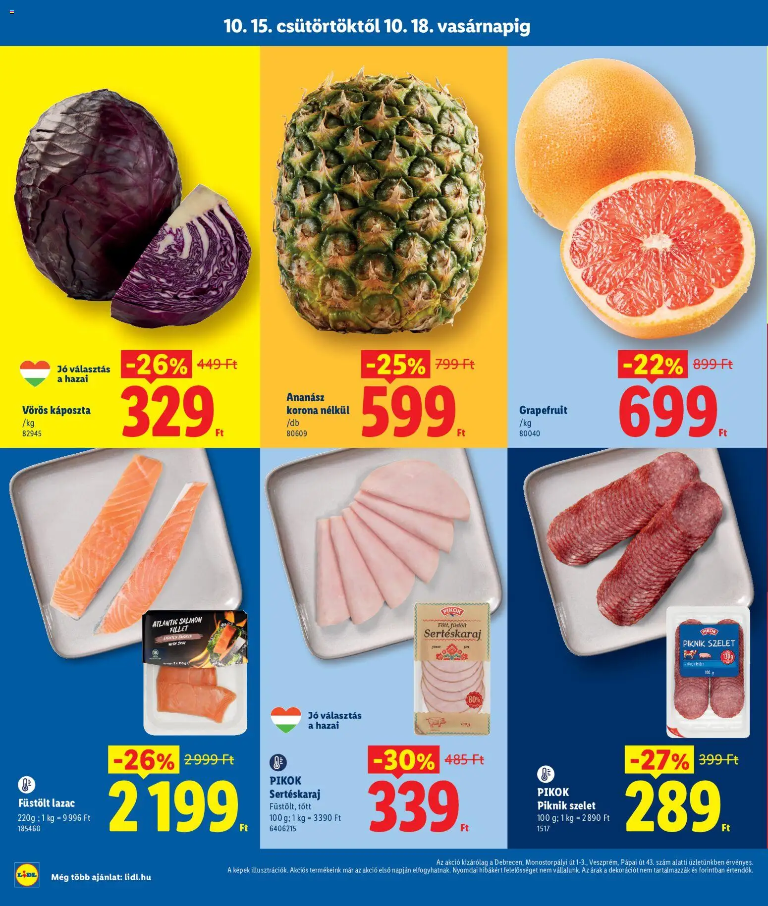 Lidl akciós ujság - amely érvényes a következő dátumtól: 2026.10.15. | Oldal: 2 | Termékek: Szelet, Korona, Lazac, Ananász