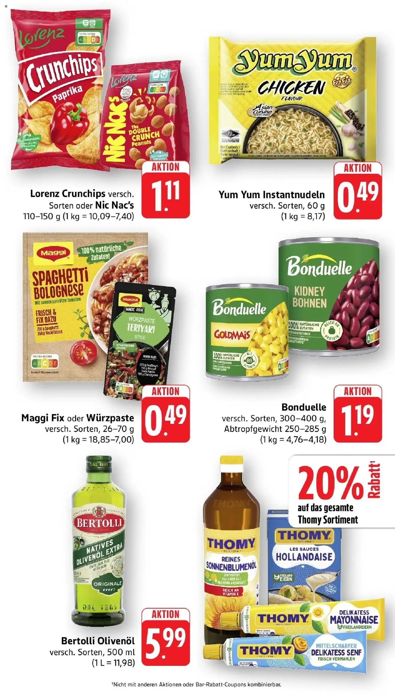 nah & gut Prospekt Gengenbach – gültig ab 17.08.2026 | Seite: 7 | Produkte: Spaghetti, Sonnenblumenol, Paprika, Hackfleisch