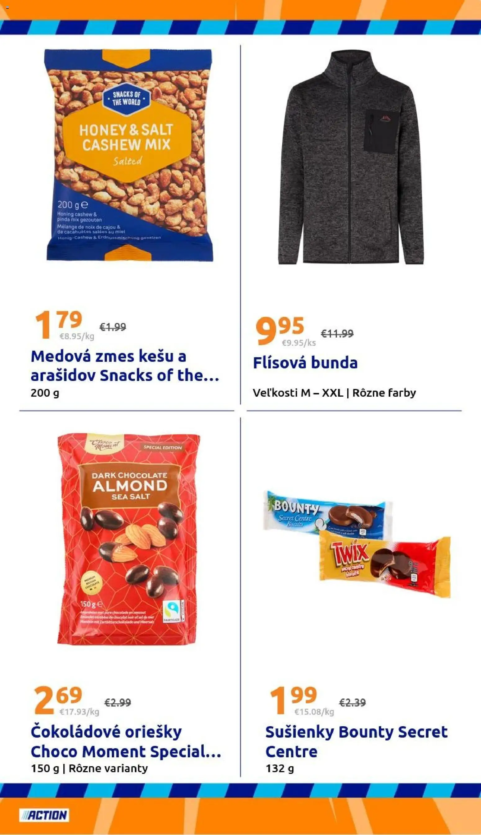 Nové Action akcie – leták je platný od 16.09.2026 | Strana: 25 | Produkty: Sušienky, Bunda, Oriešky, Kešu
