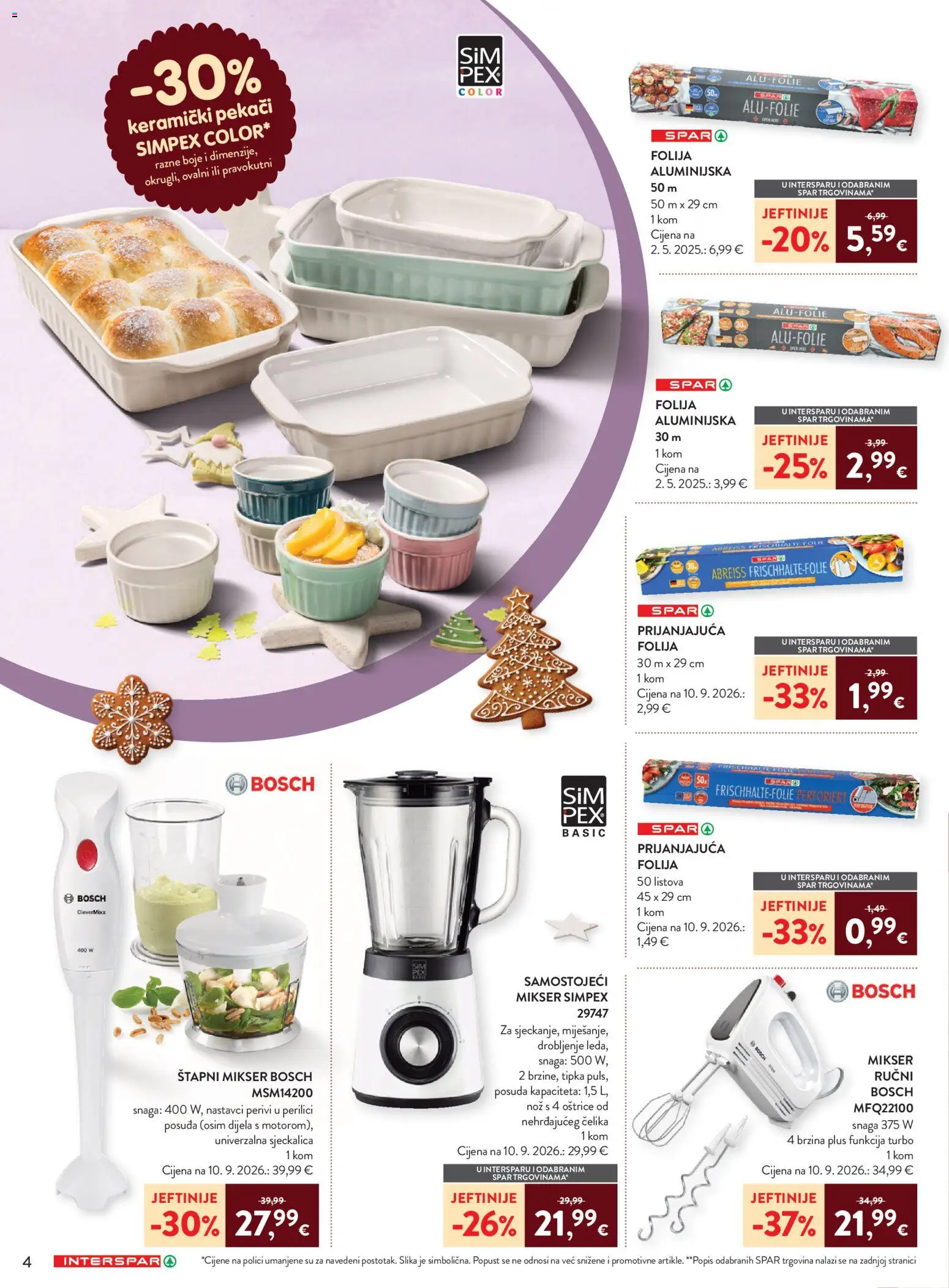 Interspar katalog | vrijedi od 07.10.2026 | Stranica: 6 | Proizvodi: Štapni mikser, Folija, Nož, Sjeckalica