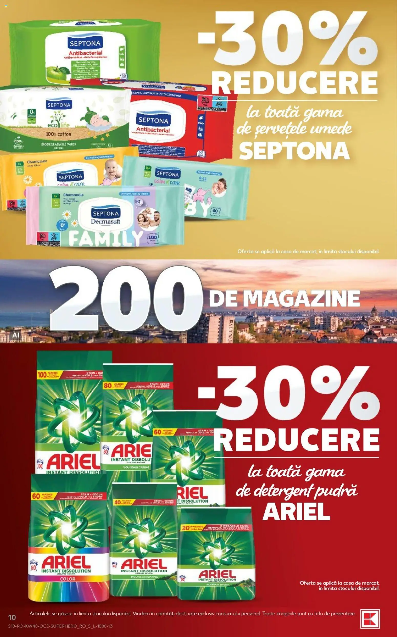 Kaufland RO akciós ujság - amely érvényes a következő dátumtól: 2026.09.30. | Oldal: 10 | Termékek: Ariel