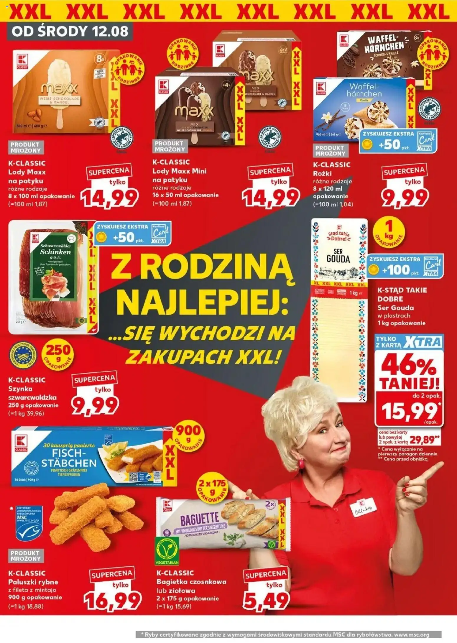 Kaufland gazetka - Super Piątek od 14.08.2026 - od jutra PDF | Strona: 12 | Produkty: Karta, Paluszki rybne, Ryby, Ser gouda