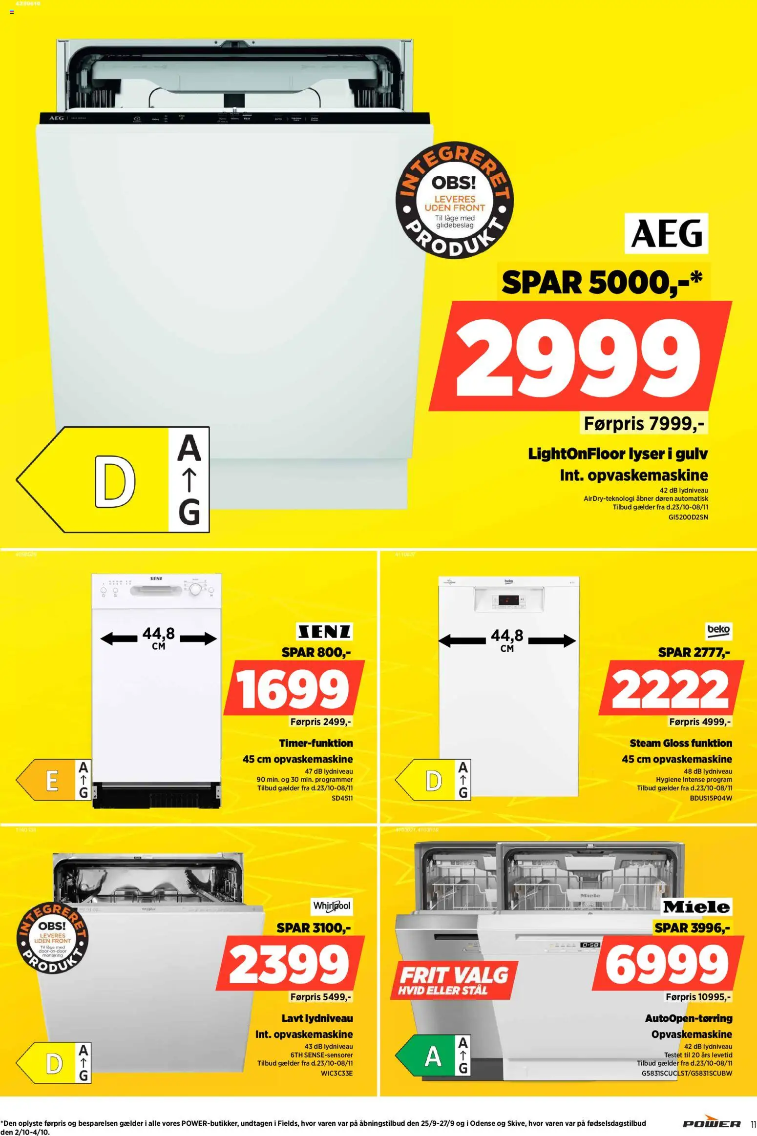 Power tilbudsavis – gyldig fra 23/10/2026 | Side: 11 | Produkter: Æg, Opvaskemaskine
