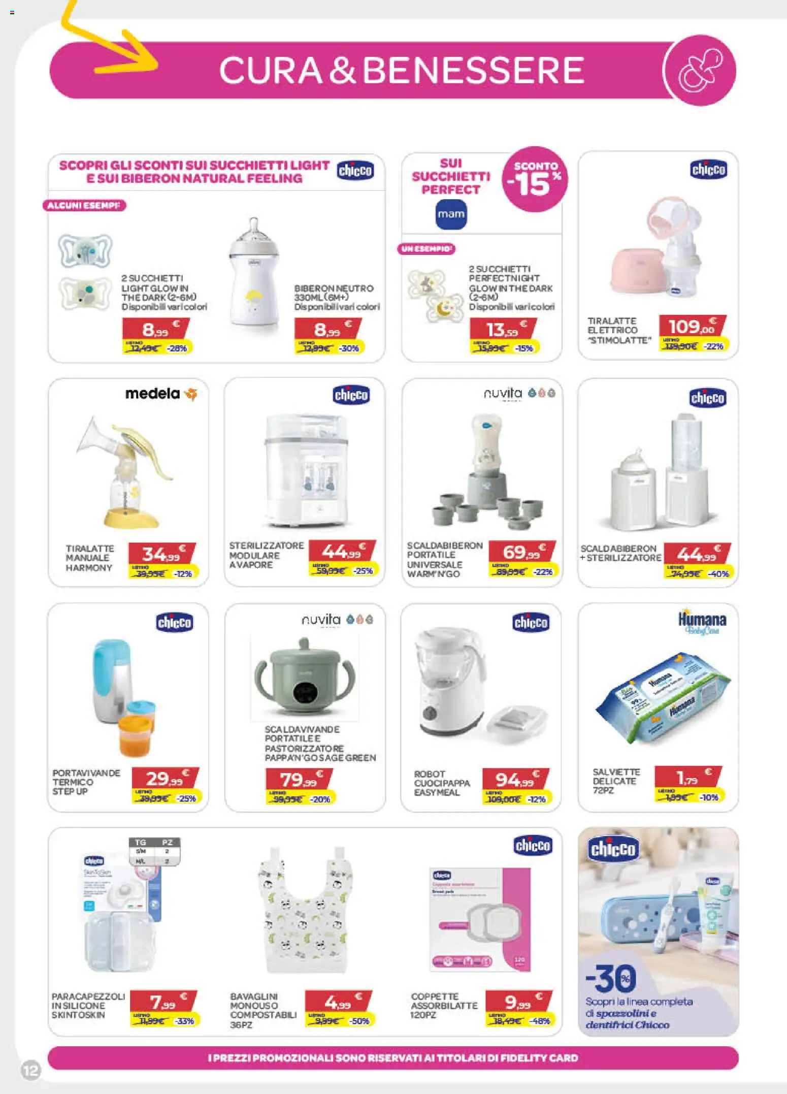 Volantino Bimbo store del 12/10/2026 | Pagina: 12 | Prodotti: The, Tiralatte, Silicone, Robot