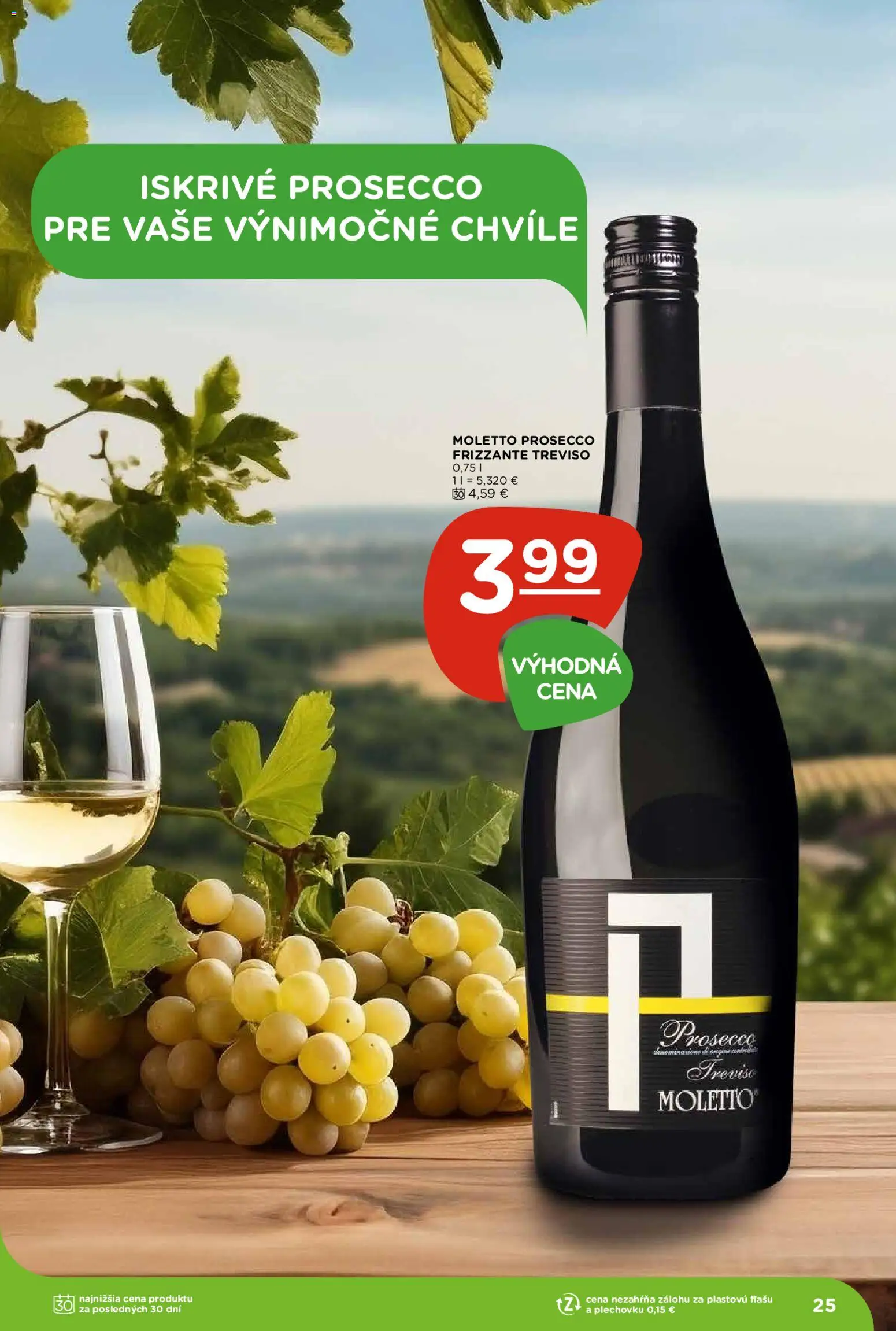 Nové Terno akcie – leták je platný od 13.08.2026 | Strana: 25 | Produkty: Prosecco