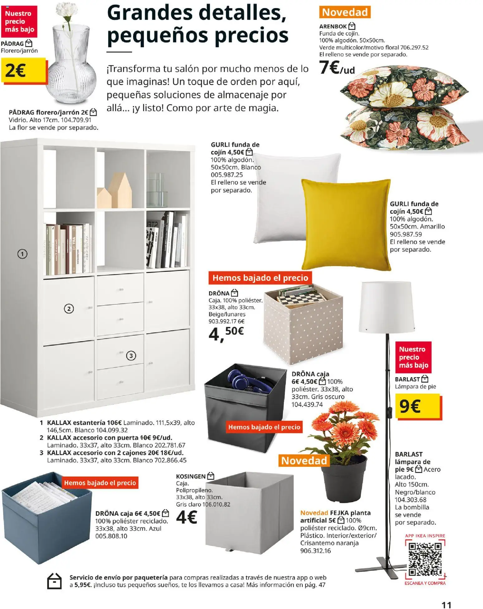 IKEA - Precios bajos │ válido desde el 01/09/2026 | Página: 11 | Productos: Estantería, Salón, Té, Funda de cojín