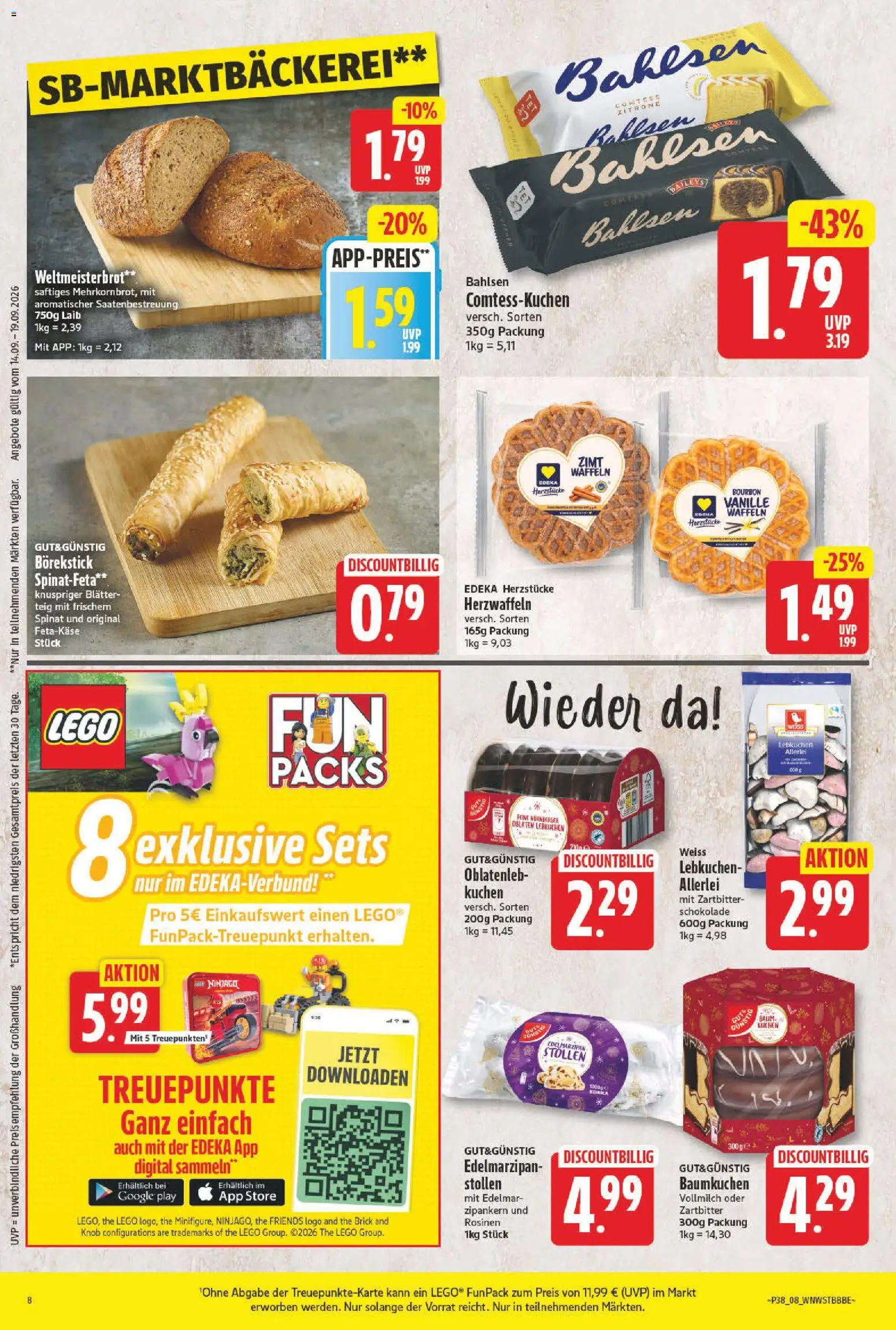 NP Discount Prospekt – gültig ab 14.09.2026 | Seite: 8 | Produkte: Schokolade, Vanille, Baileys, Bourbon