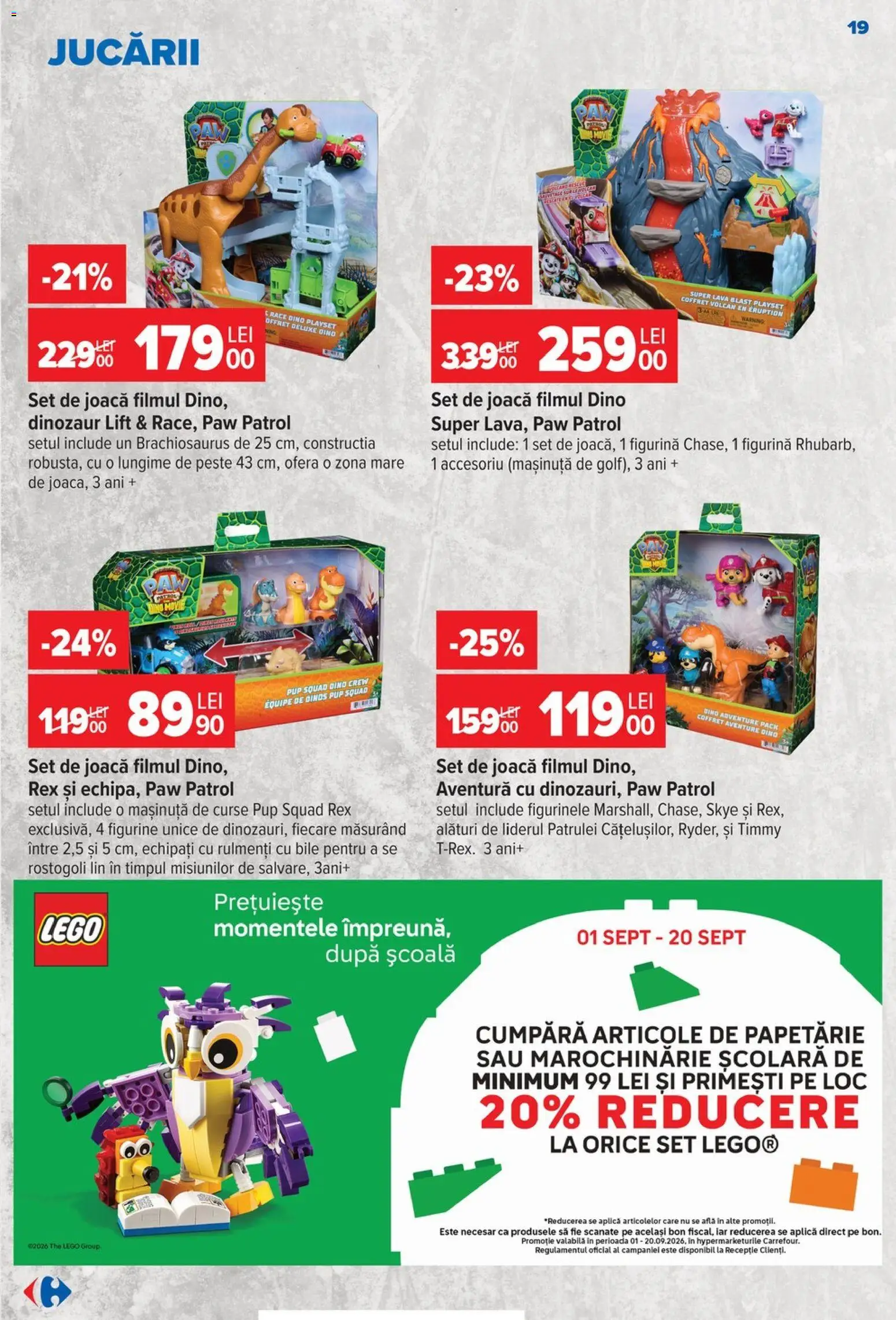 Noul catalog Carrefour – valabil de la 26.08.2026 | Pagină: 20 | Produse: LEGO, Aplică, Pește, Deluxe
