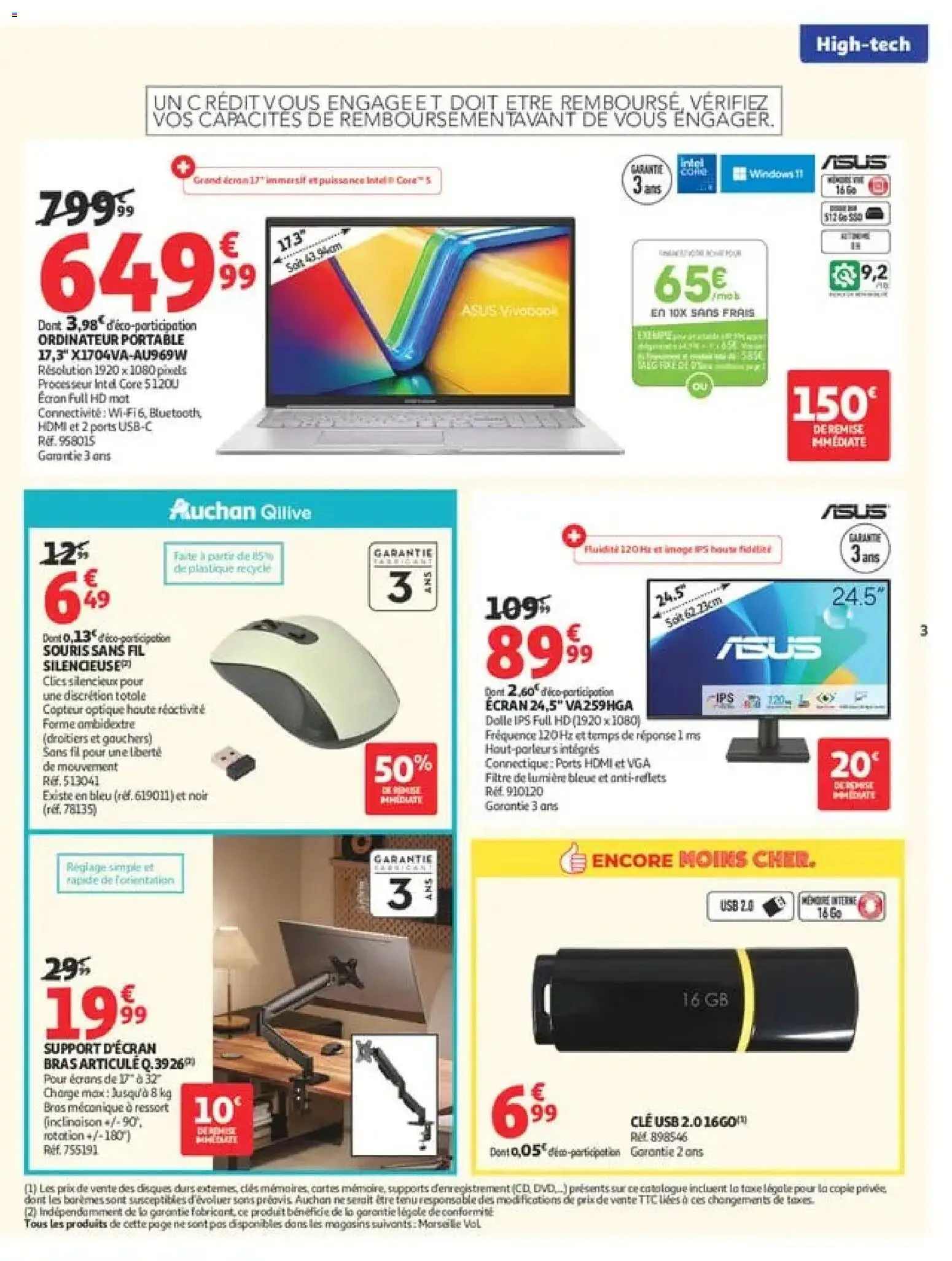 {H1} | Page: 3 | Produits: Clé, Dalle, Ordinateur portable, clé USB