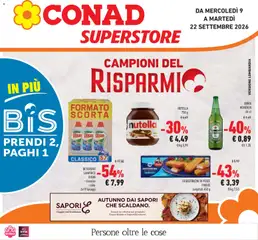 Anteprima del volantino Conad volantino Superstore Lombardia valido a partire dal 09/09/2026