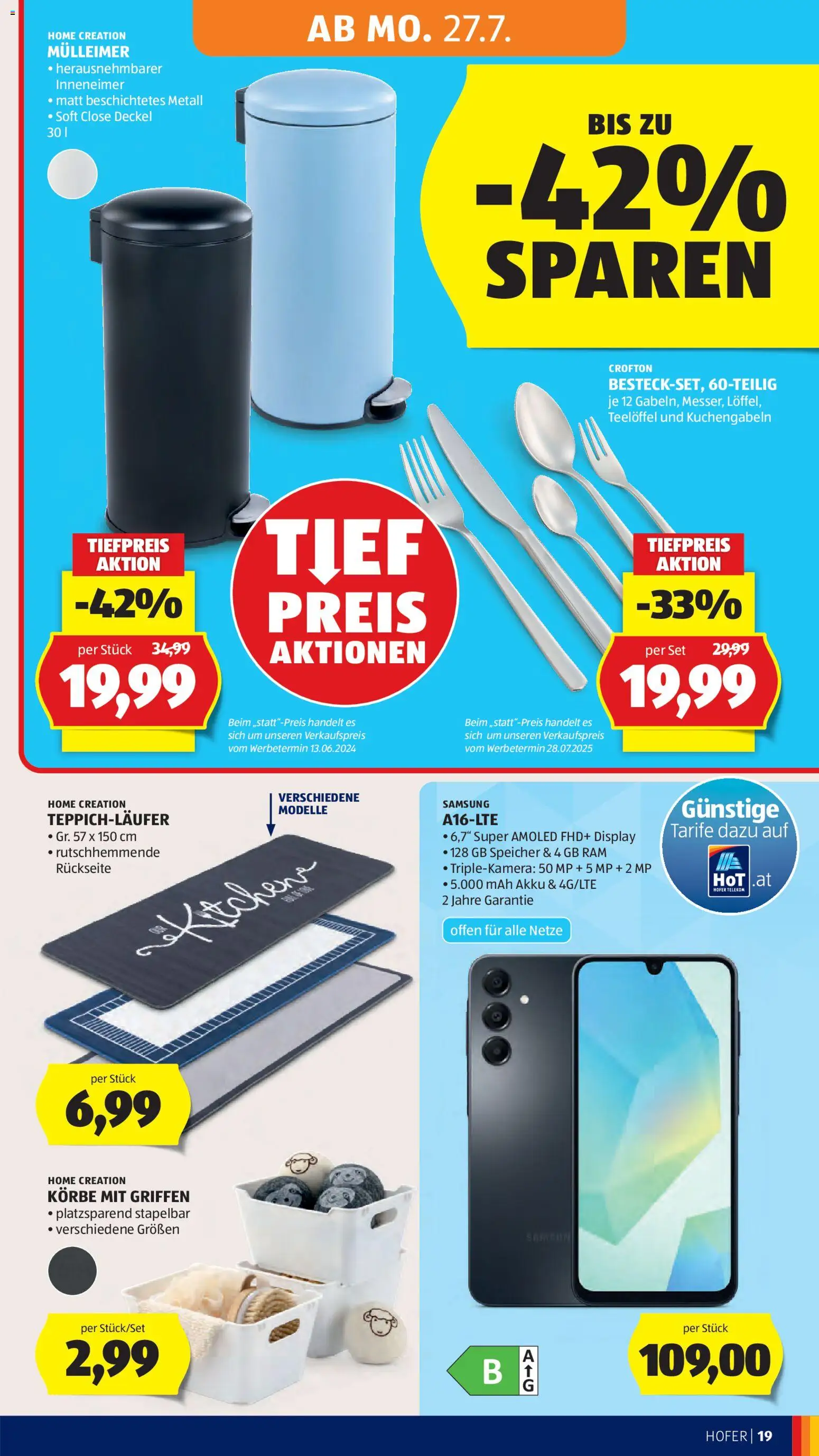 Hofer Flugblatt gültig ab 24.07.2026 | Seite: 29 | Produkte: Smartphone, Samsung