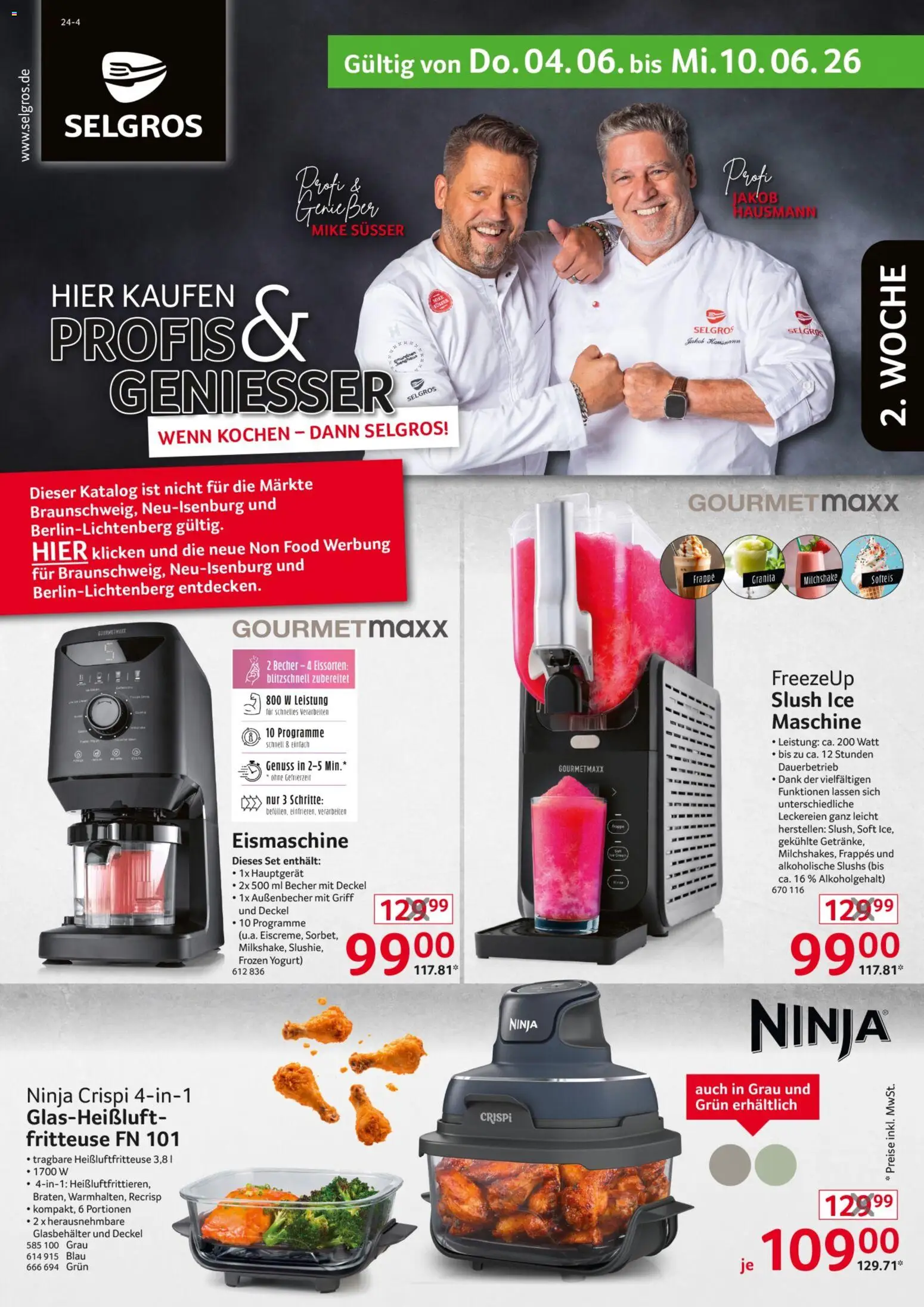 Selgros Non Food – gültig ab 04.06.2026 | Seite: 1 | Produkte: Fritteuse, Heißluftfritteuse