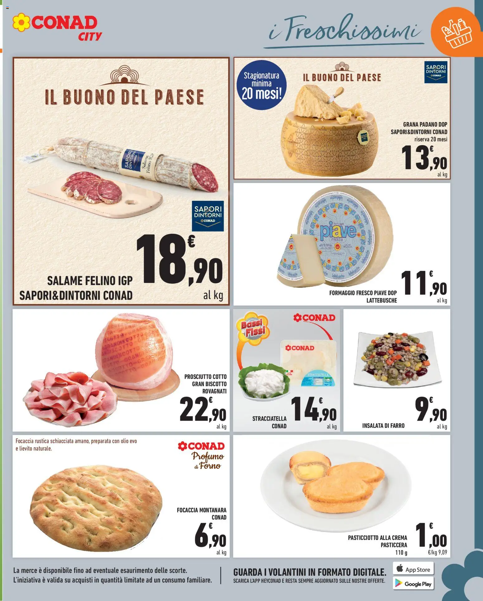 Volantino Conad del 07/08/2026 | Pagina: 5 | Prodotti: Salame, Formaggio, Forno, Farro