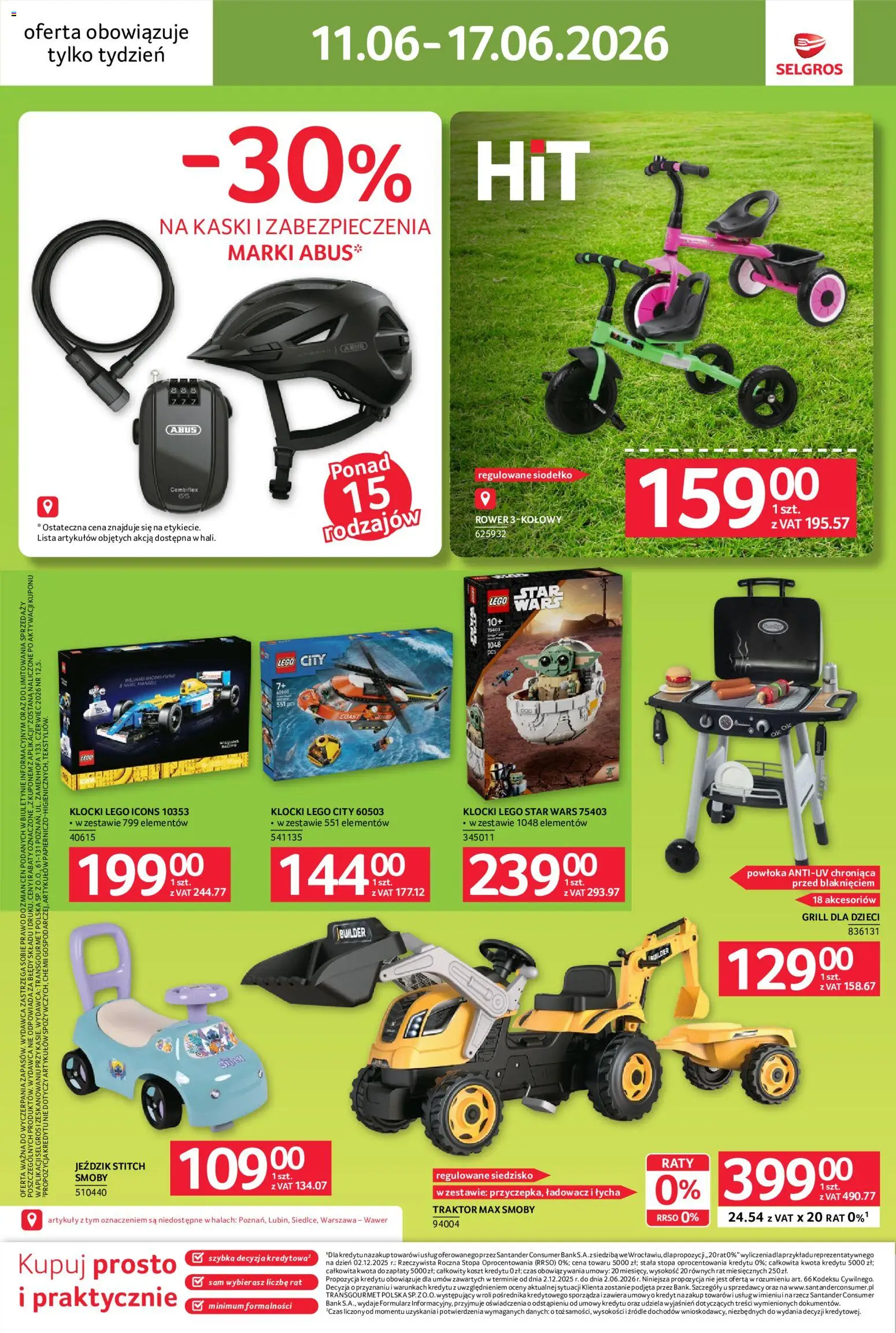 Selgros cash&carry gazetka - Jeszcze więcej super promocji od 11.06.2026 | Strona: 11 | Produkty: Grill, Rower, Lego, Klocki Lego