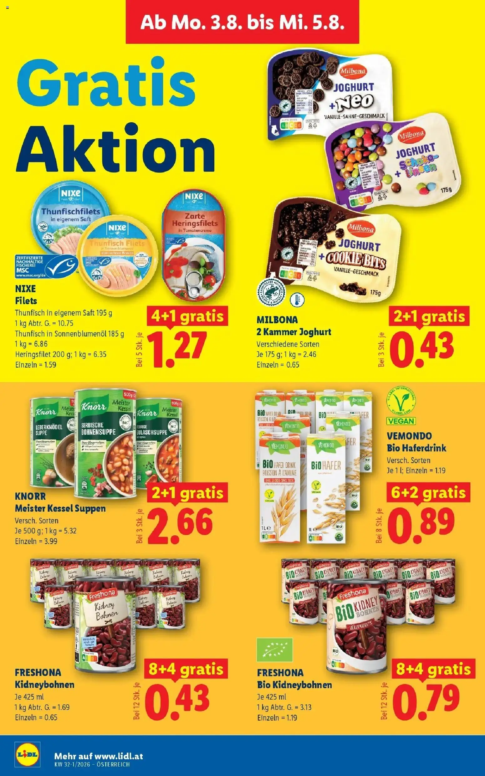 Lidl Flugblatt - Fohnsdorf, Neunkirchen, Graz gültig ab 30.07.2026 | Seite: 43 | Produkte: Joghurt, Saft