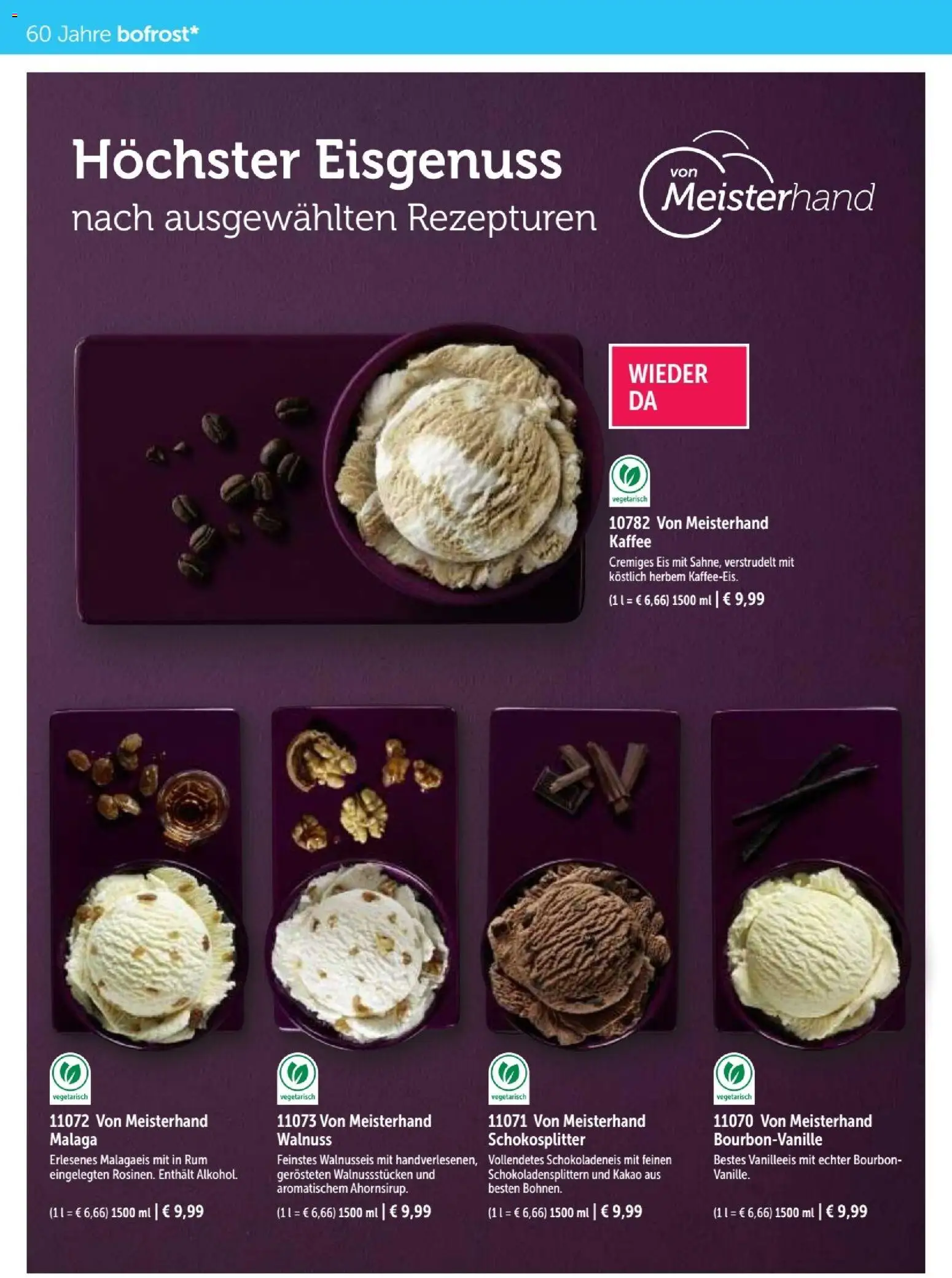 Bofrost Katalog – gültig ab 07.09.2026 | Seite: 18 | Produkte: Kaffee, Rum, Bourbon, Eis