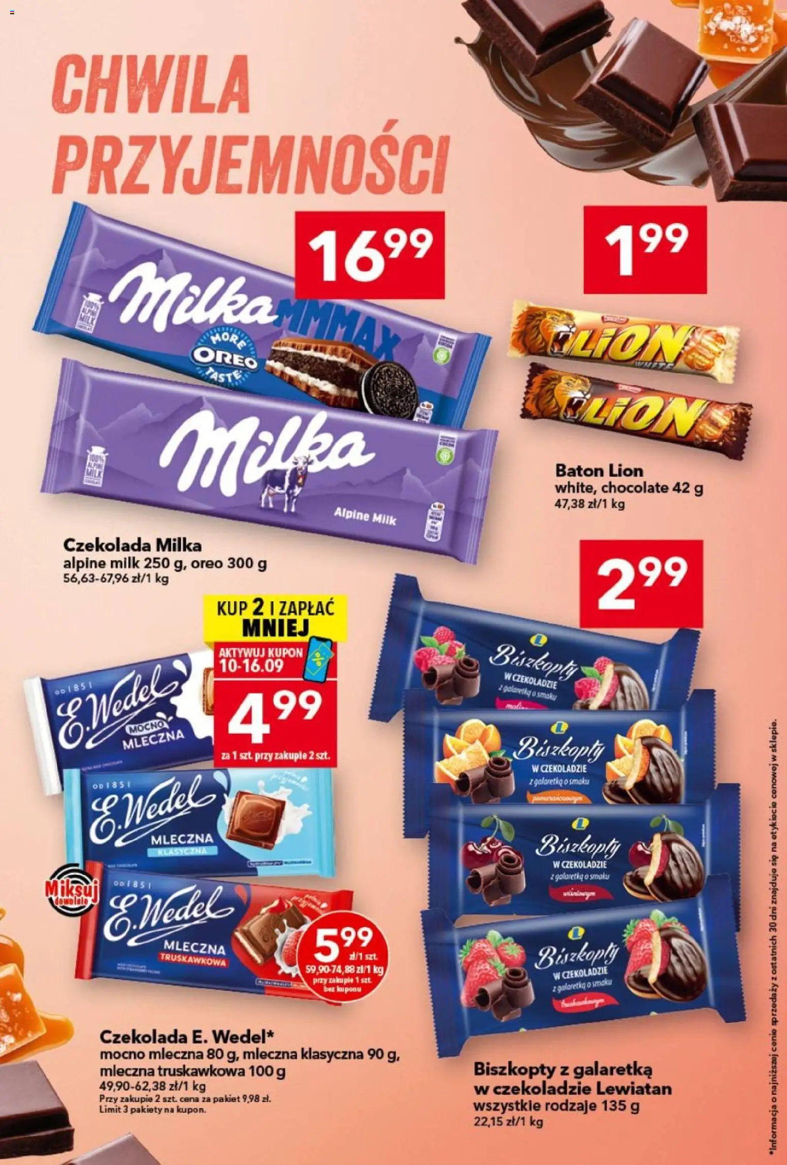 Lewiatan gazetka od 10.09.2026 | Strona: 6 | Produkty: Galaretka, Czekolada milka, Baton, Czekolada