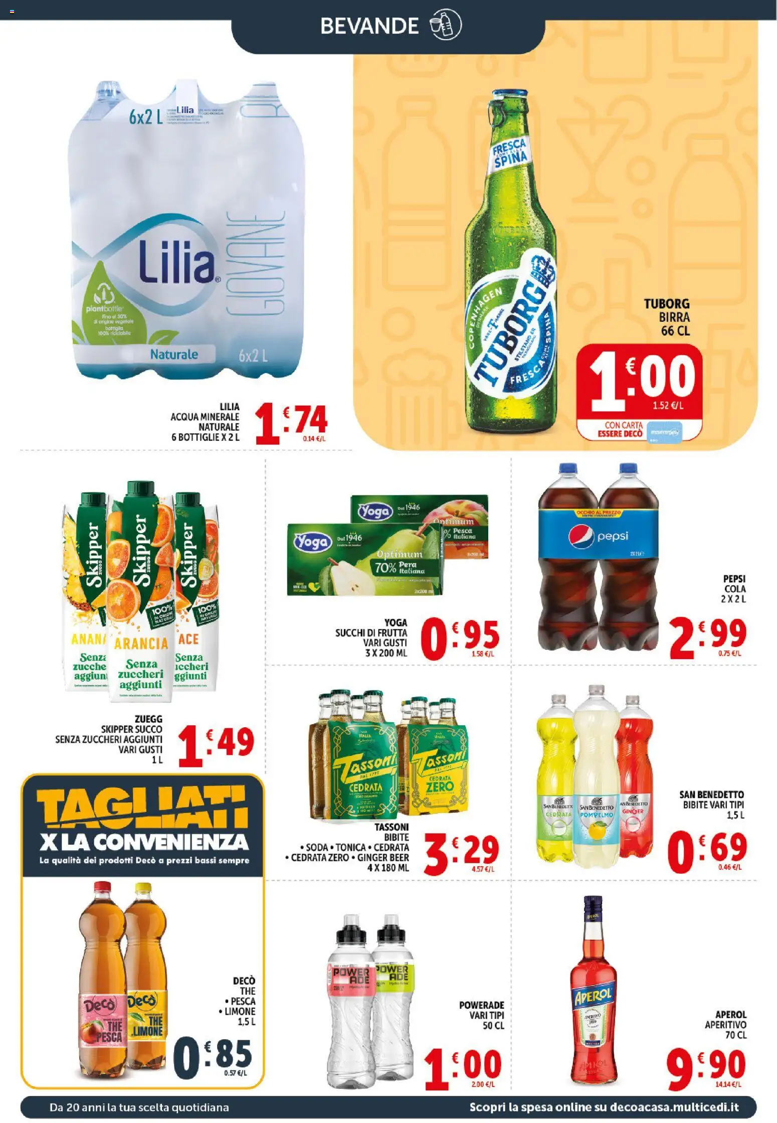 Volantino Decò del 20.05.2026 | Pagina: 16 | Prodotti: Bibite, Arancia, Pepsi, Aperitivo