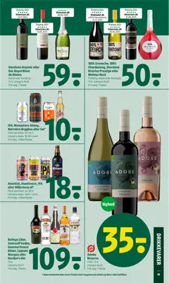 Baileys Likør, Smirnoff Vodka, Gammel Dansk Bitter, Captain Morgan eller Gordon's Gin, 70 cl. Frit valg. 1 flaske. gyldig fra 14.05.2026 | Side: 23 | Produkter: Amendoins, Nuggets de frango, Gin