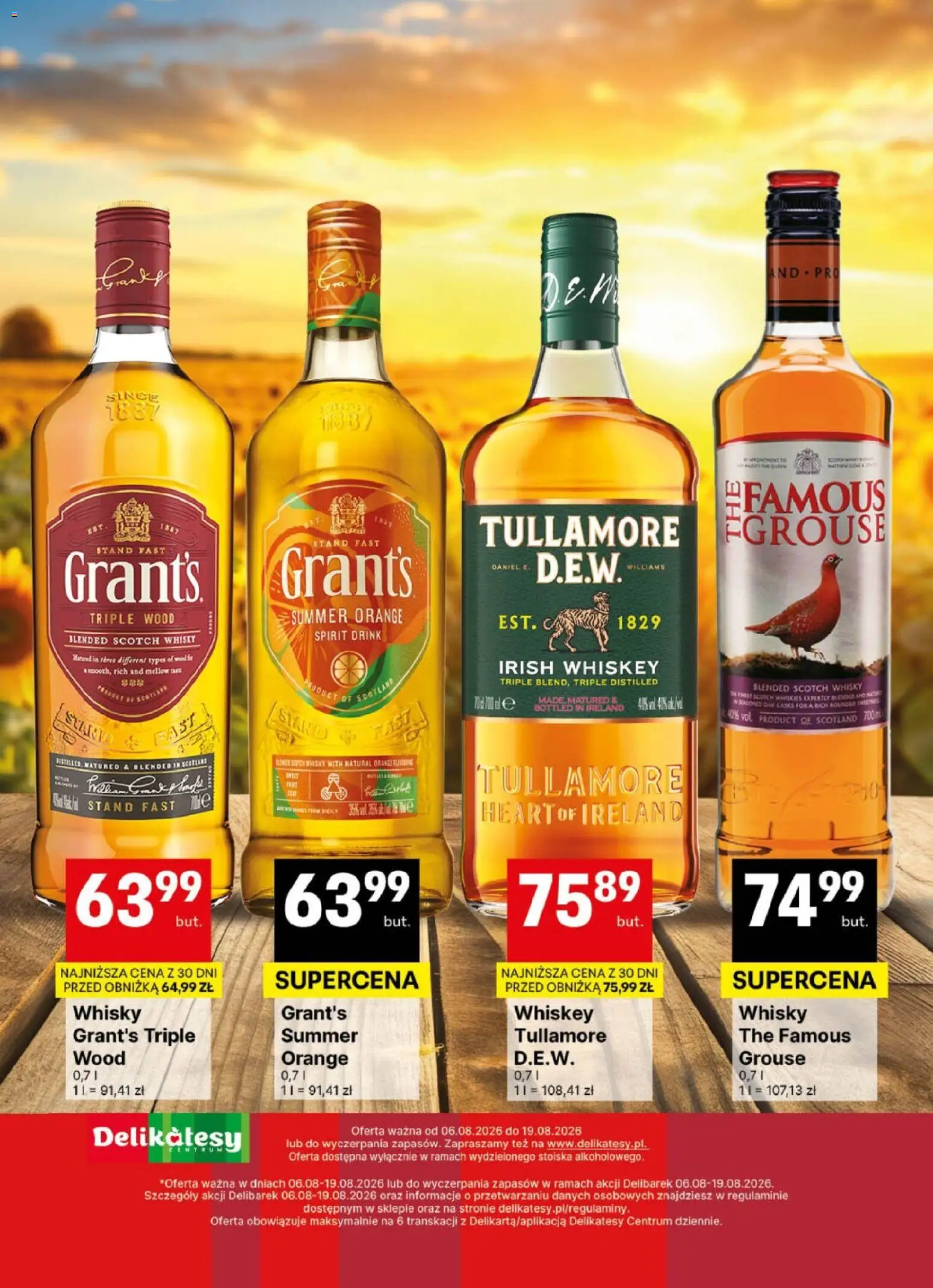 Delikatesy Centrum gazetka - DeliBarek od 06.08.2026 | Strona: 19 | Produkty: Grant's, Delikatesy, Whisky