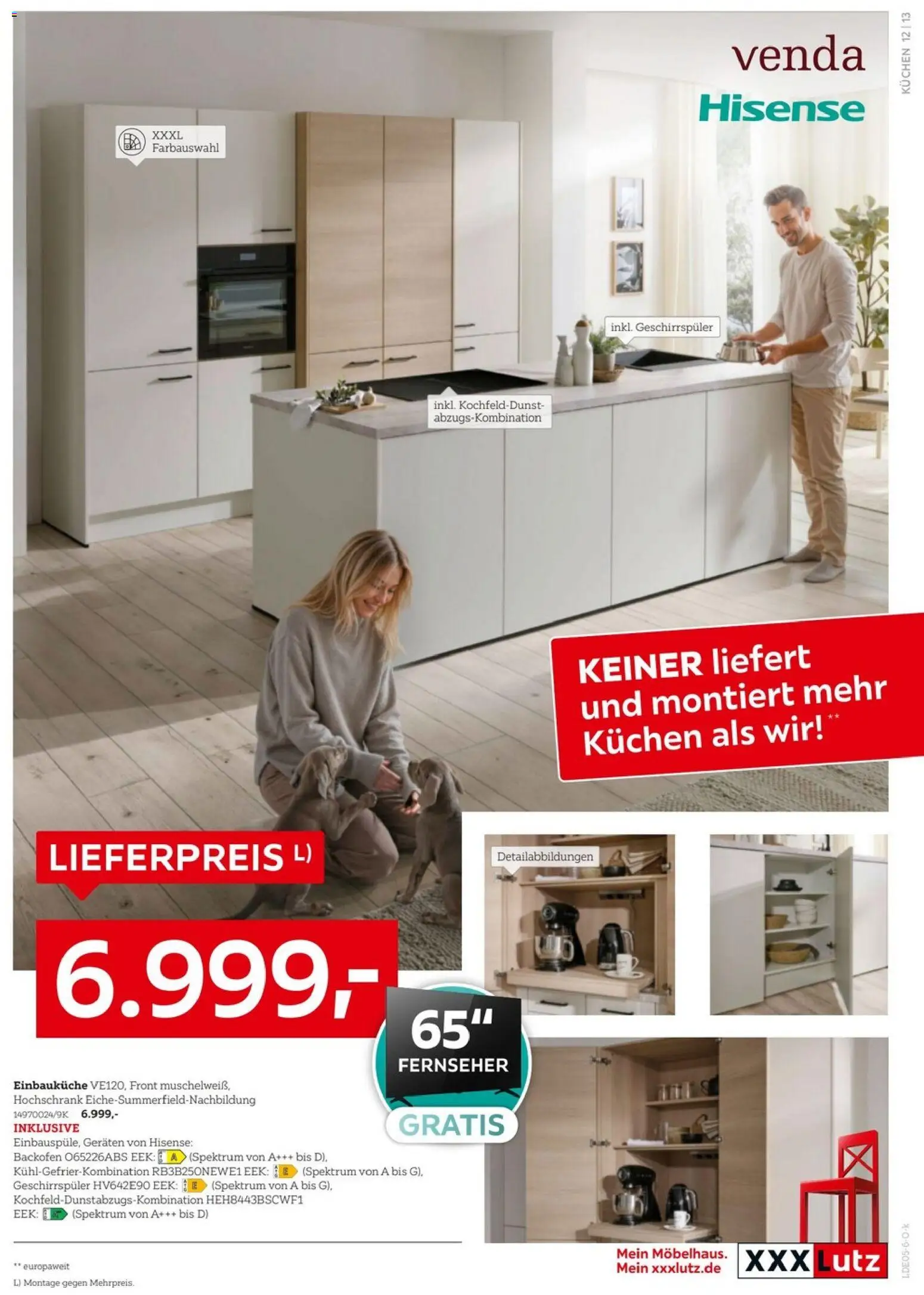 XXXLutz Nr. 1 bei küchen – gültig ab 09.05.2026 | Seite: 13 | Produkte: Geschirrspüler, Einbauküche, Hochschrank, Kuchen