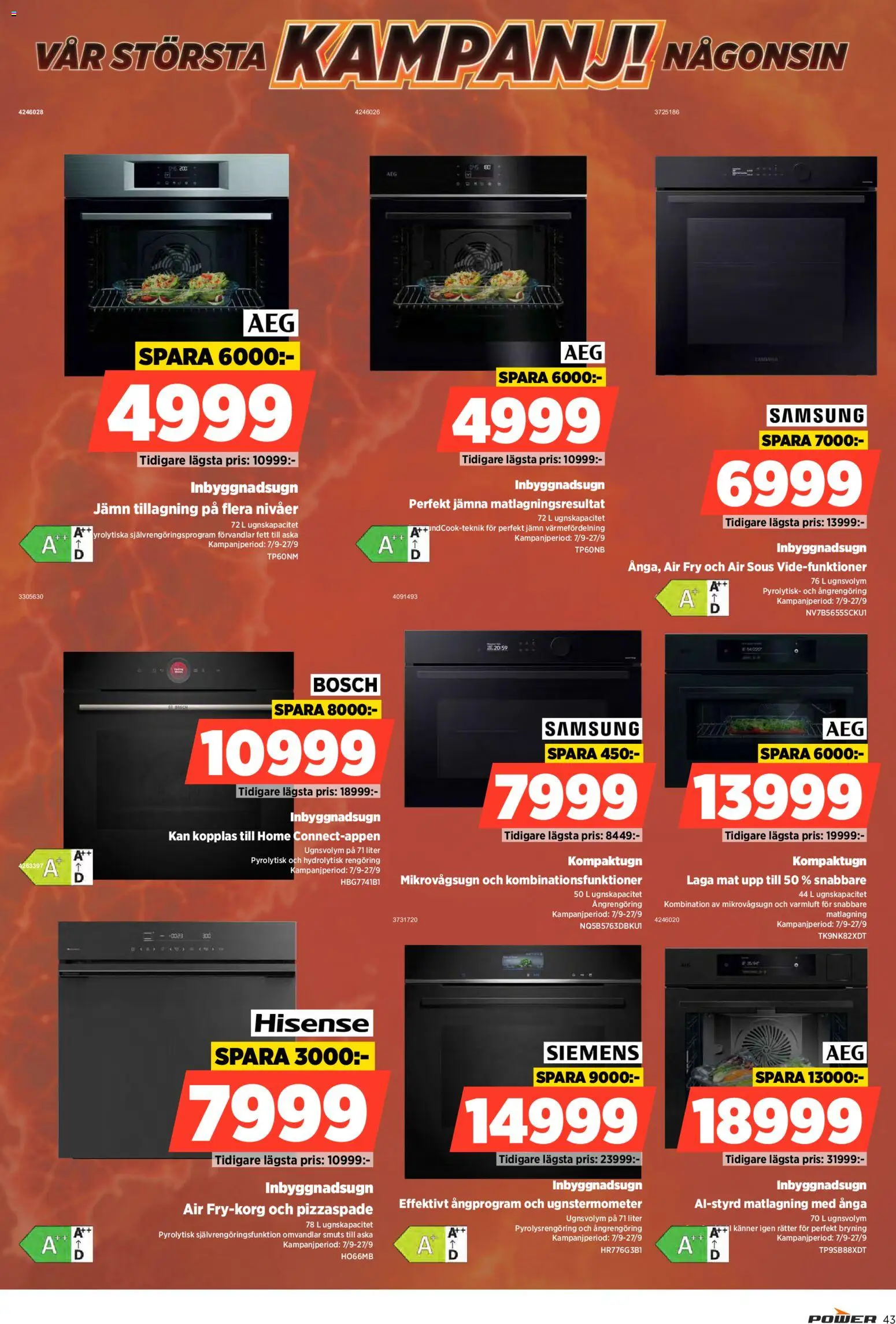 Power reklamblad aktuell från 14/09/2026 | Sida: 43 | Produkter: Mikrovågsugn