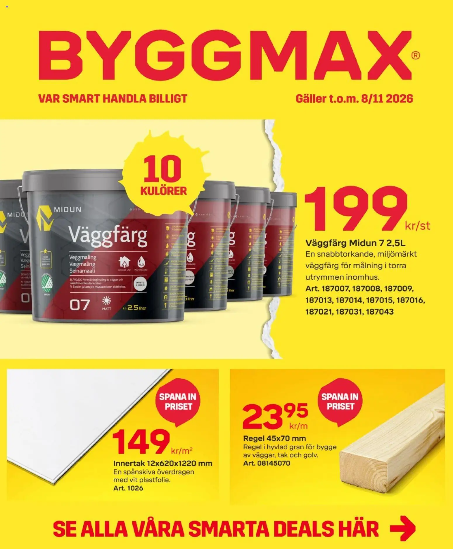 ByggMax reklamblad aktuell från 18/10/2026 | Sida: 1 | Produkter: Galler