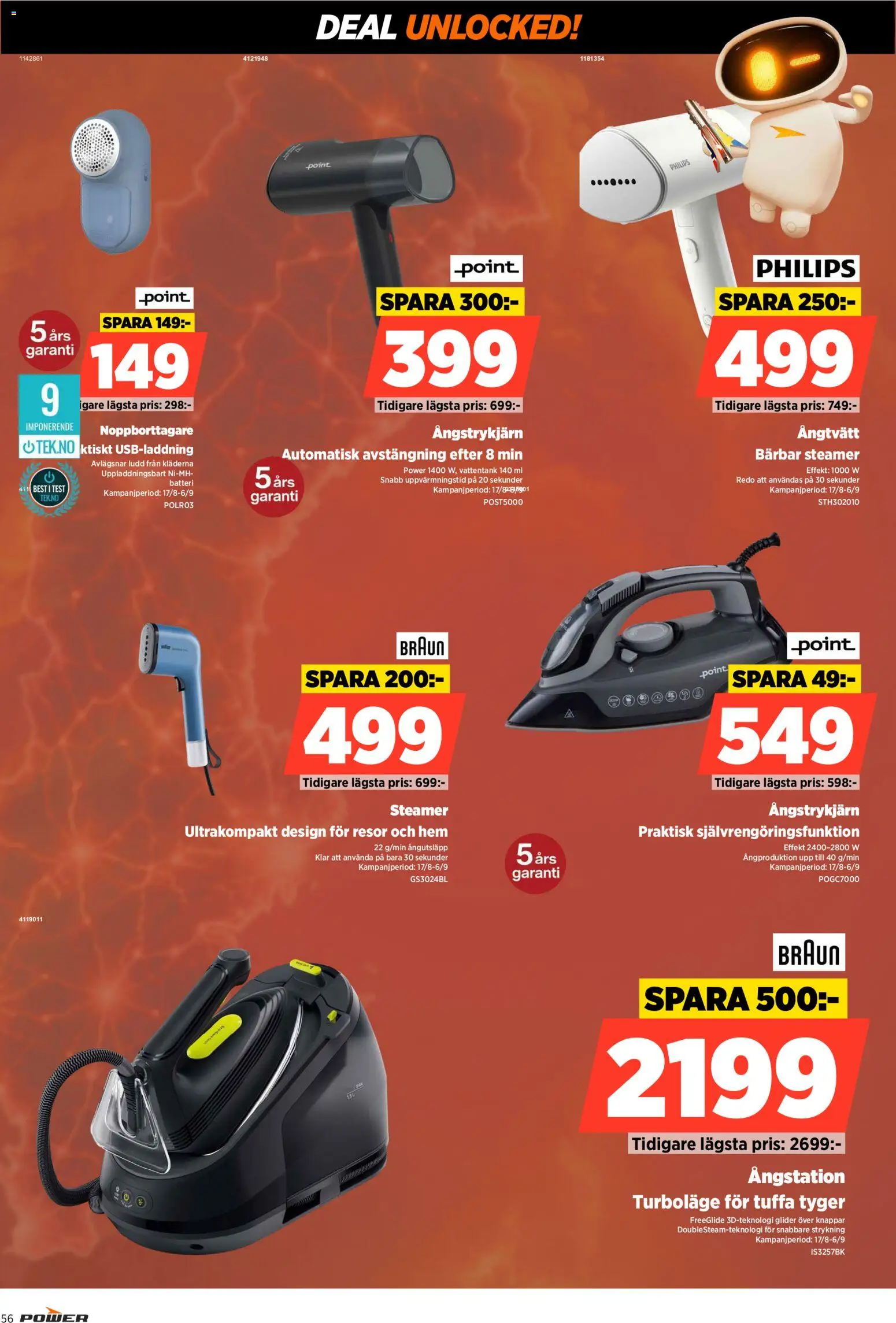 Power reklamblad aktuell från 31/08/2026 | Sida: 56 | Produkter: Batteri, Ångtvätt