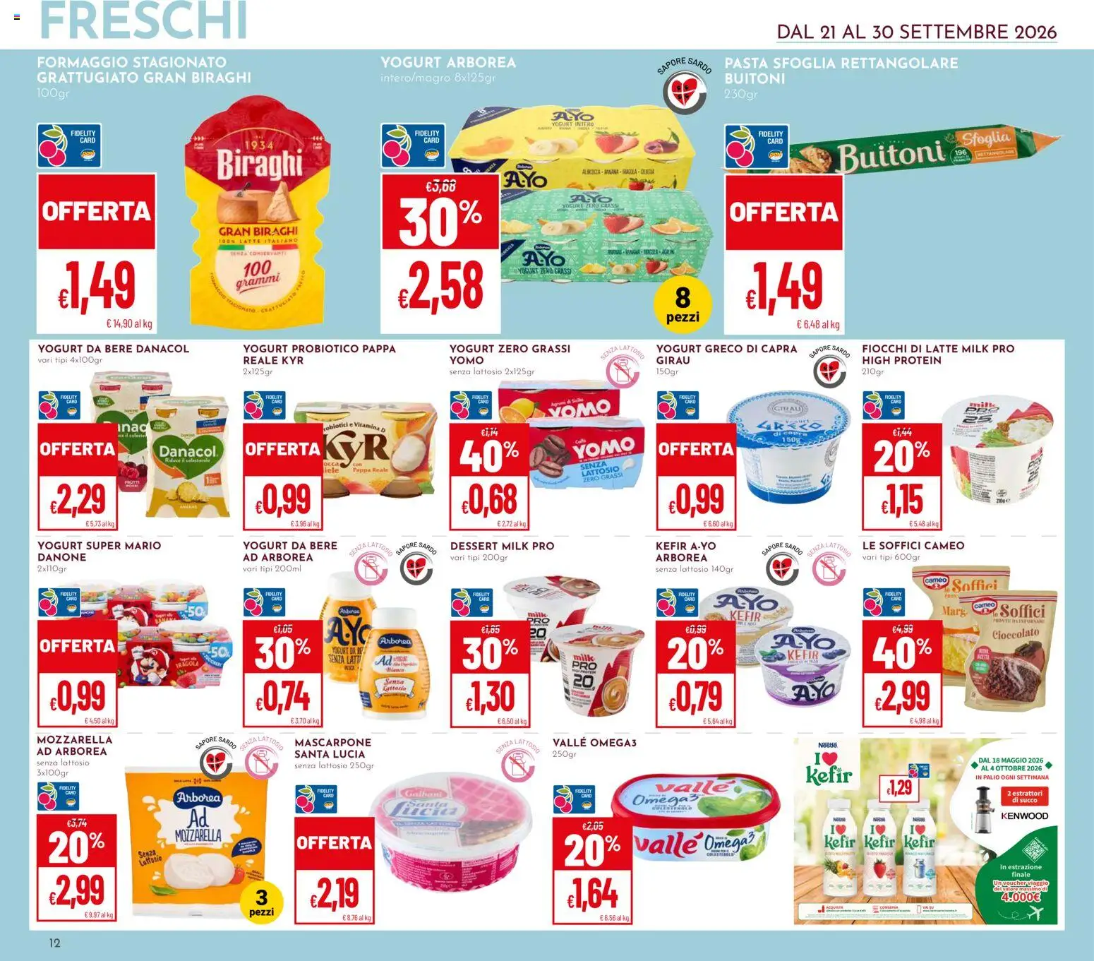 Volantino Pan del 30/09/2026 | Pagina: 12 | Prodotti: Yogurt greco, Yogurt, Succo, Formaggio