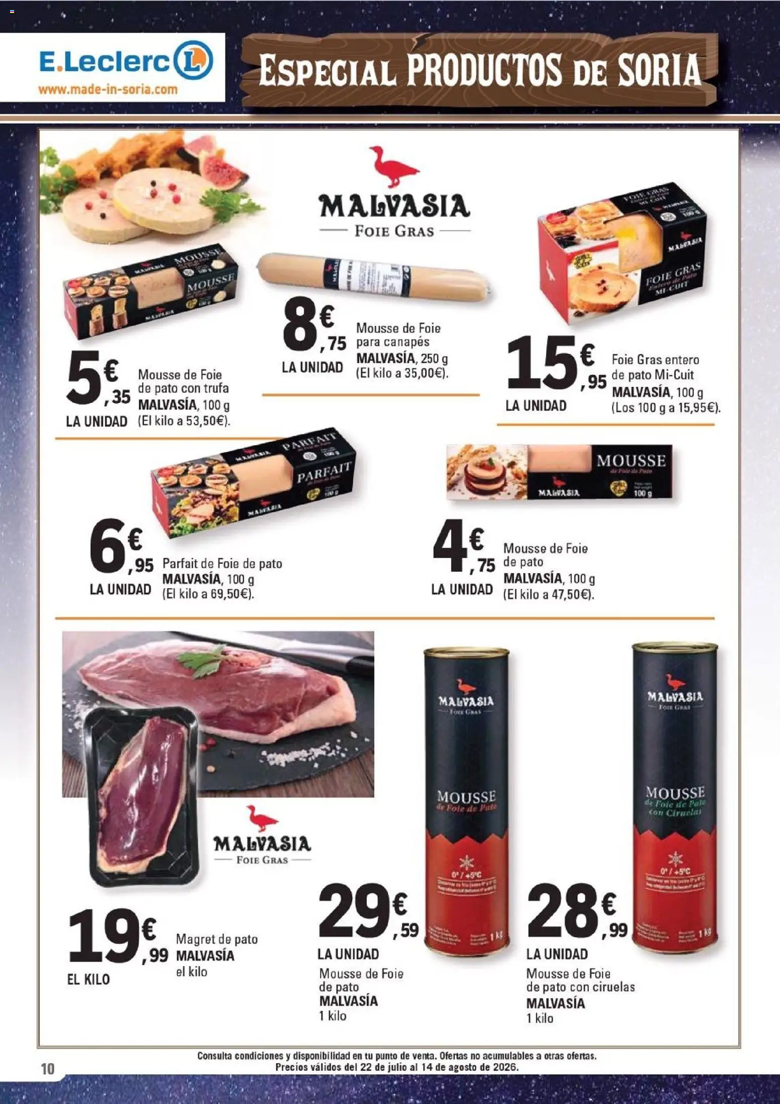 E.Leclerc Soria │ válido desde el 22/07/2026 | Página: 10 | Productos: Mousse