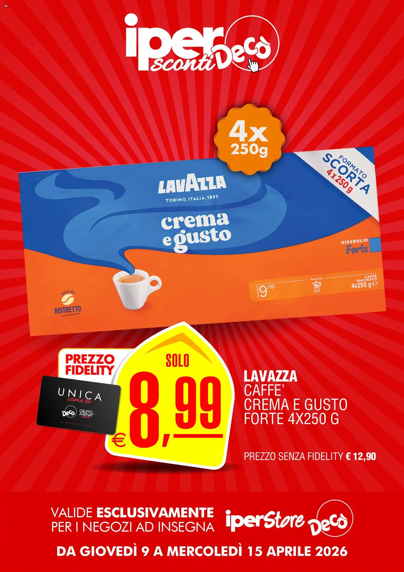 Volantino Decò del 09.04.2026 | Pagina: 5 | Prodotti: Crema, Tè, Lavazza, Macinato