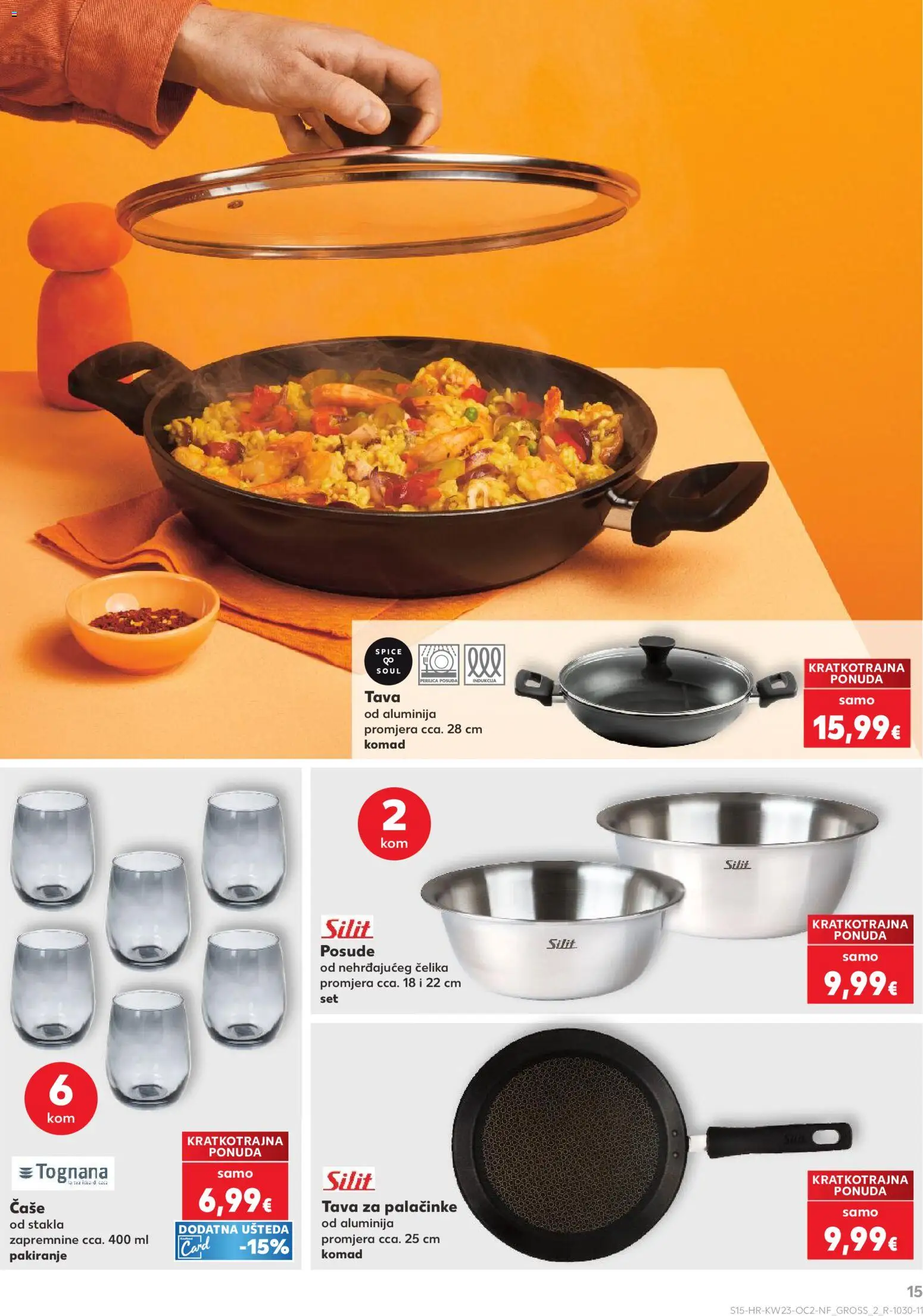 Kaufland katalog | vrijedi od 03.06.2026 | Stranica: 15 | Proizvodi: Tognana, Perilica posuđa, Čaše, Pan