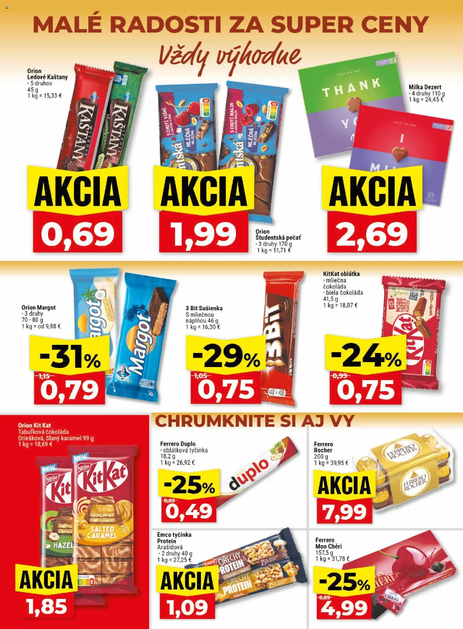 Nové Klas akcie – leták je platný od 18.05.2026 | Strana: 17 | Produkty: Mon Chéri, Čokoláda, Orechy, Ferrero Rocher
