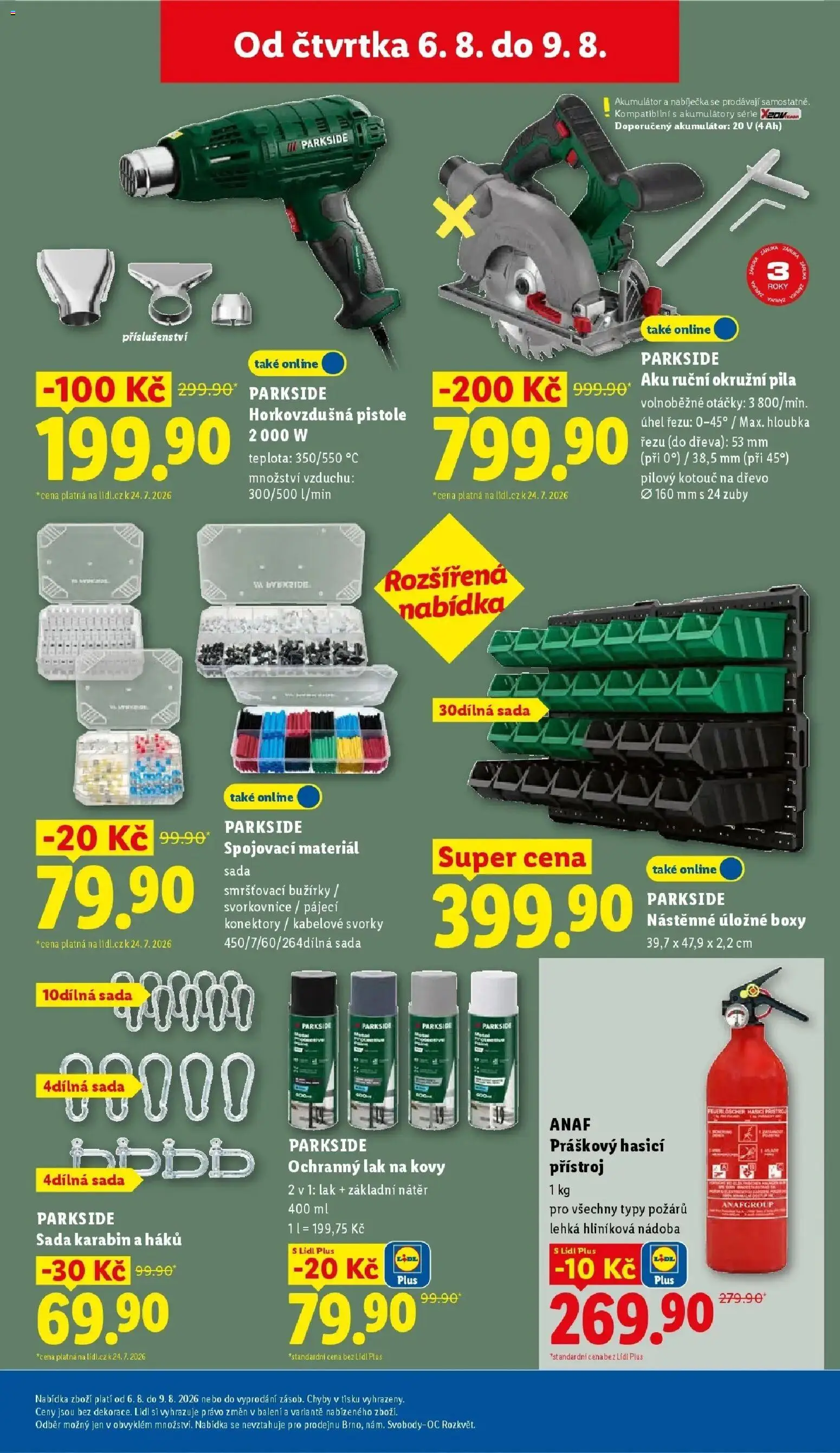 Lidl aktuální leták - Spotřební zboží od 03.08.2026 | Strana: 21 | Produkty: Okružní pila, Parkside, Pila, Úložné boxy