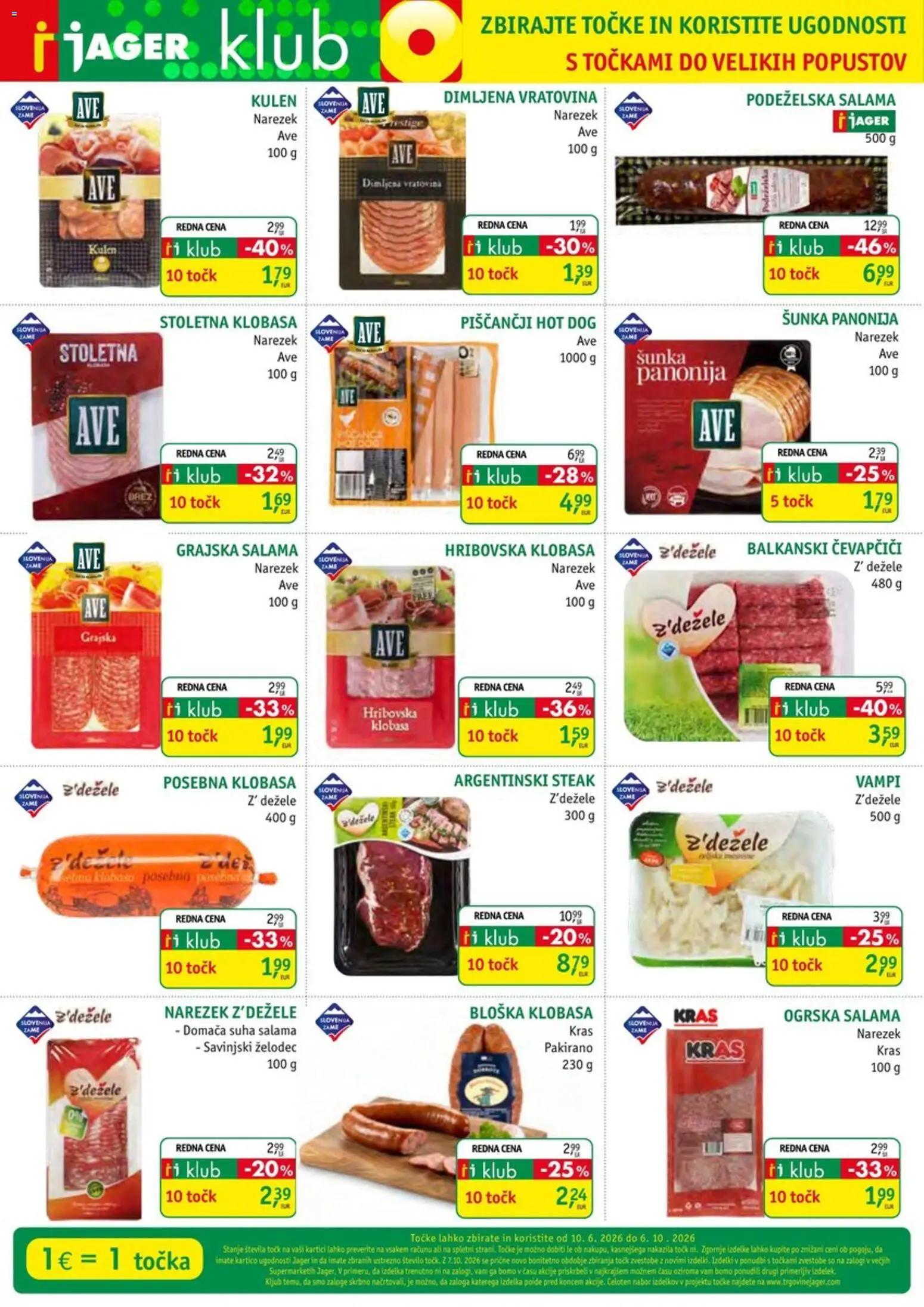 Novi Jager katalog ponudbe – veljaven od 08.07.2026 | Stran: 15 | Izdelki: Čevapčiči, Narezek, Salama, Sunka