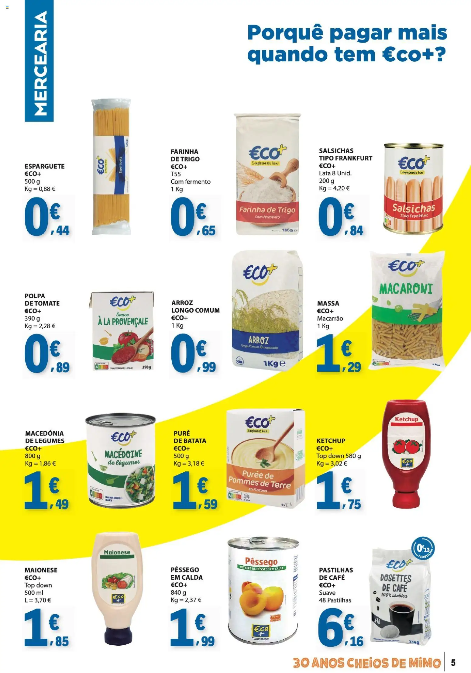 E.Leclerc - Folheto Especial Eco e Marca Guia │ válido de 08/09/2026 | Página: 5 | Produtos: Esparguete, Polpa de tomate, Arroz, Ketchup