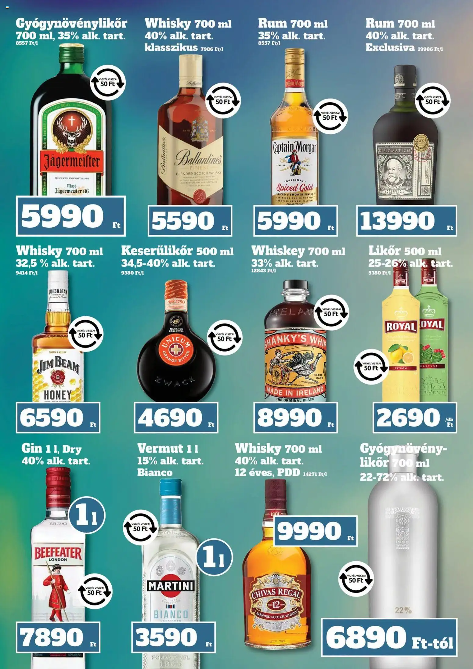 Family Diszkont akciós ujság - amely érvényes a következő dátumtól: 2026.08.27. | Oldal: 22 | Termékek: Captain morgan, Whisky, Kaktusz, Beefeater