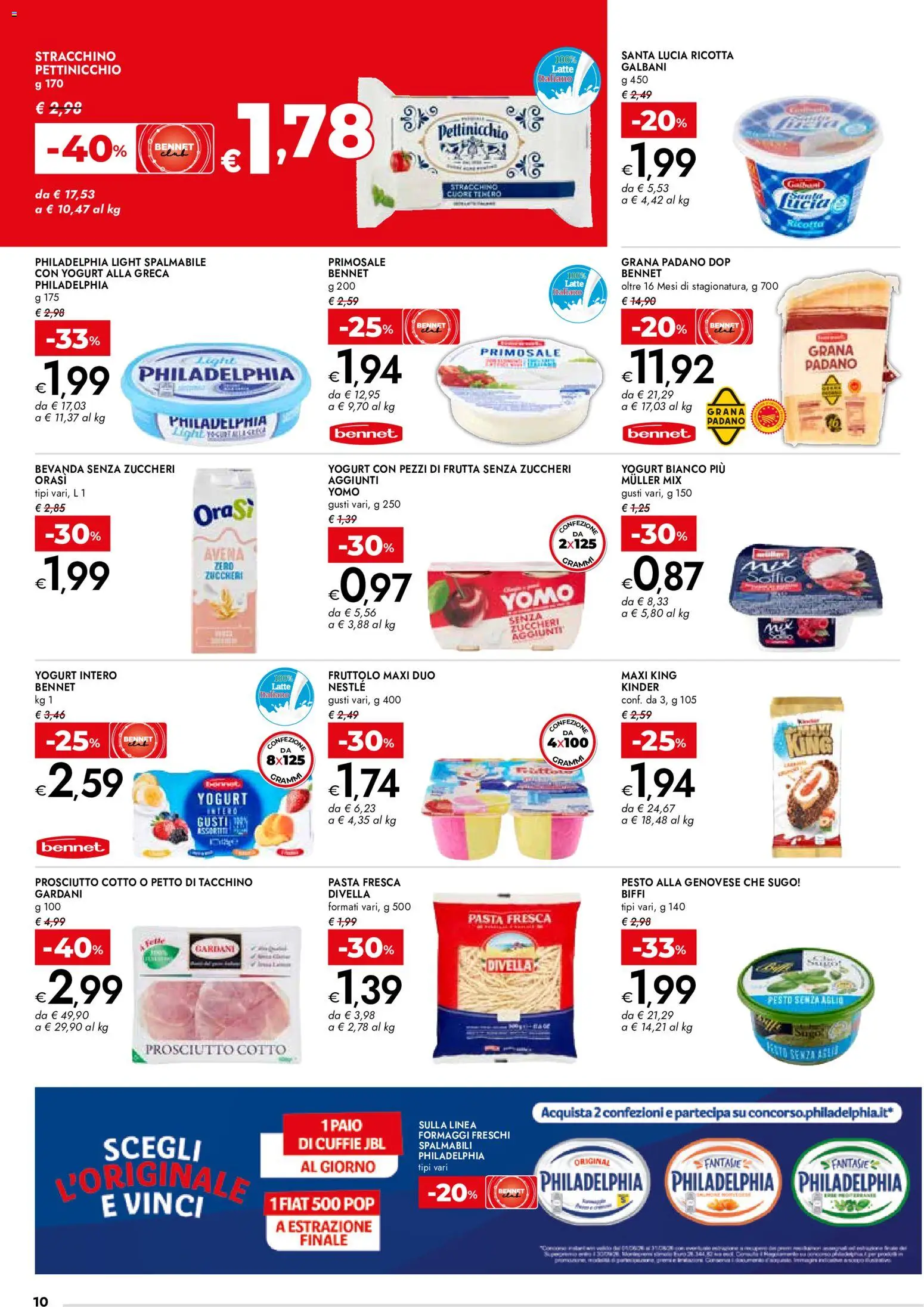 Volantino bennet del 02/07/2026 | Pagina: 10 | Prodotti: Tacchino, Aglio, Pasta, Sugo