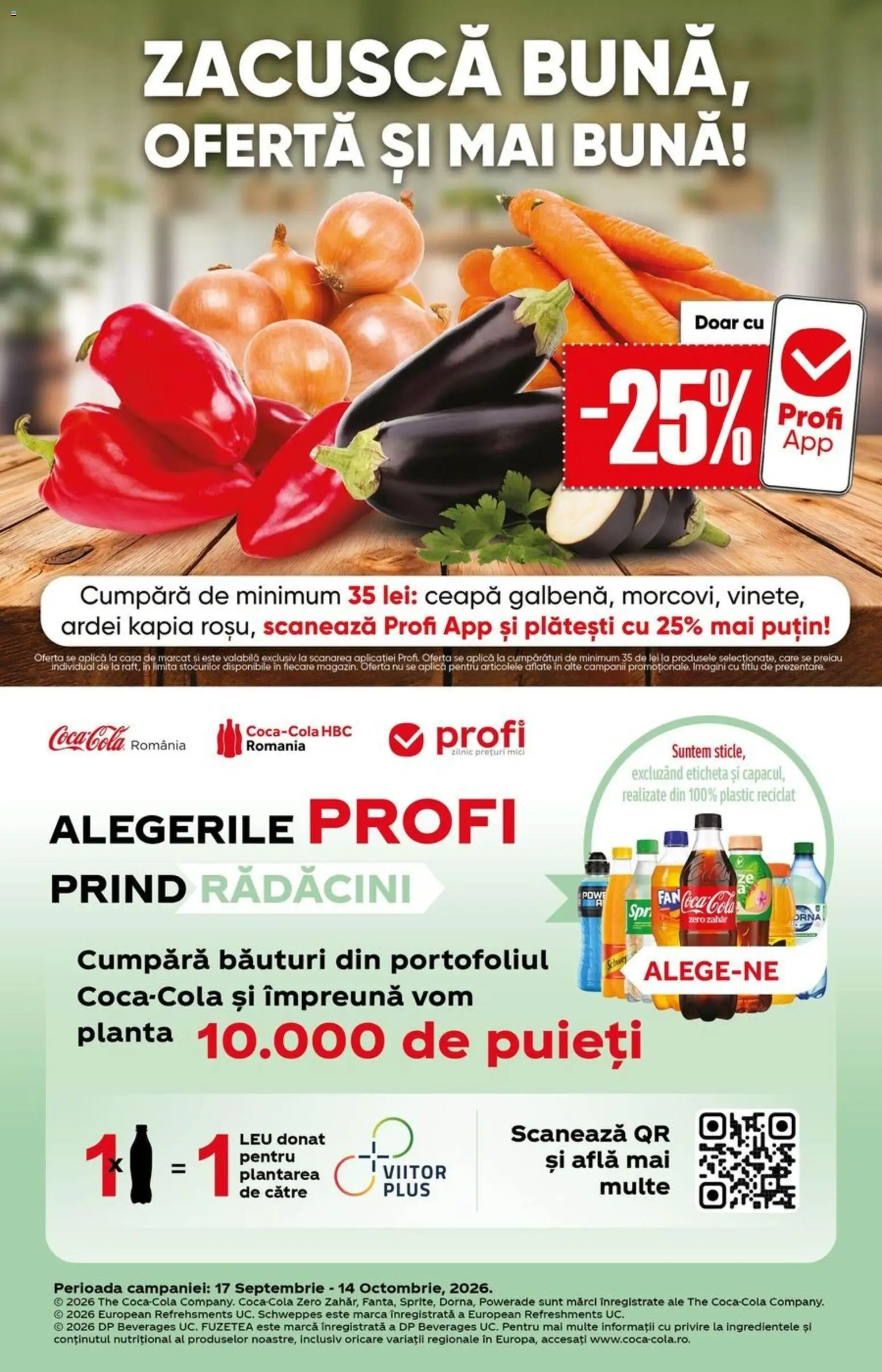 Noul catalog Profi – valabil de la 17.09.2026 | Pagină: 15 | Produse: Zero, Schweppes, Ceapă, Zahăr
