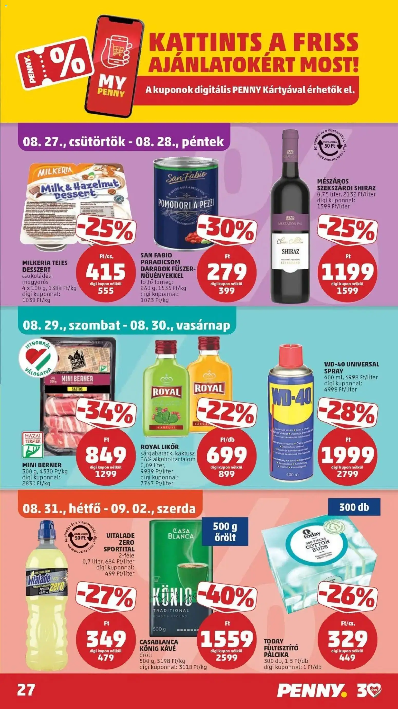 PENNY aktuális akciós újság: 2026.08.27.-tól lapozható | Oldal: 27