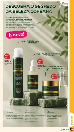 Pré-visualização Pingo Doce Beleza válido de 18/08/2026 | Página: 11 | Produtos: Creme facial, Ingredientes, Sérum, Creme