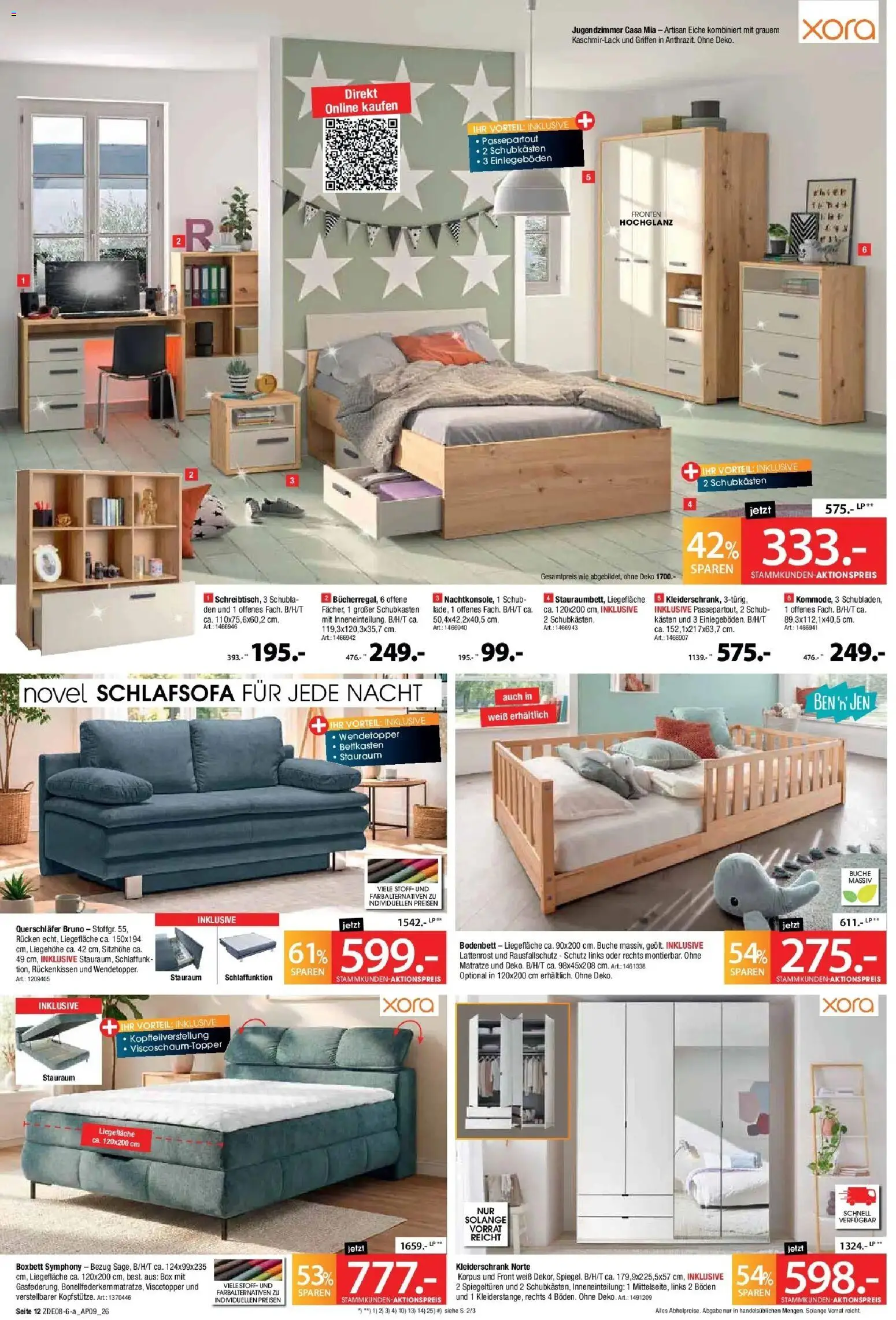 Zurbrüggen Bonus Sonder-Tage – gültig ab 22.08.2026 | Seite: 14 | Produkte: Schlafsofa, Matratze, Kleiderschrank, Lattenrost