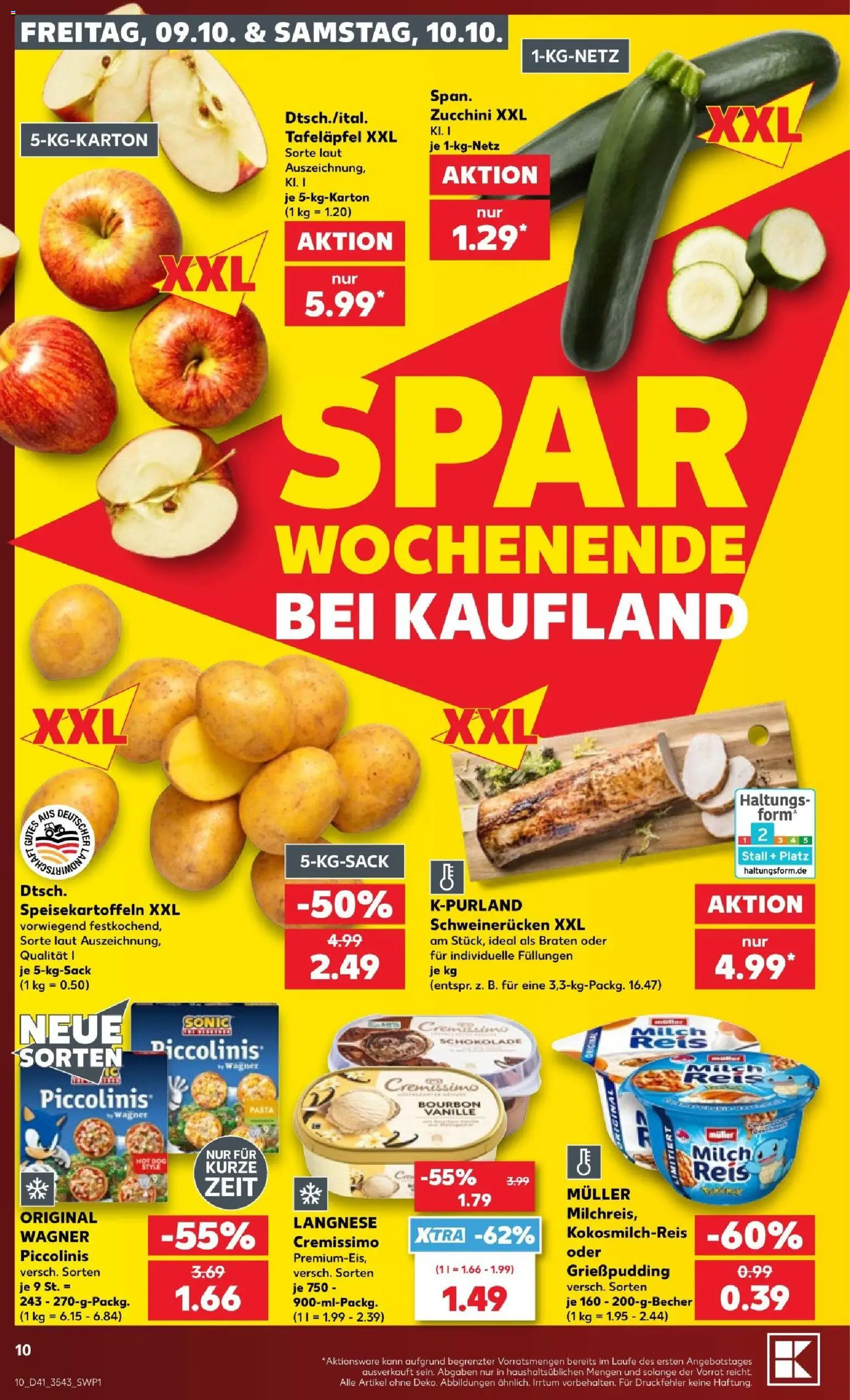 Kaufland Prospekt Jena – gültig ab 08.10.2026 | Seite: 12 | Produkte: Langnese, Milch, Piccolinis, Reis