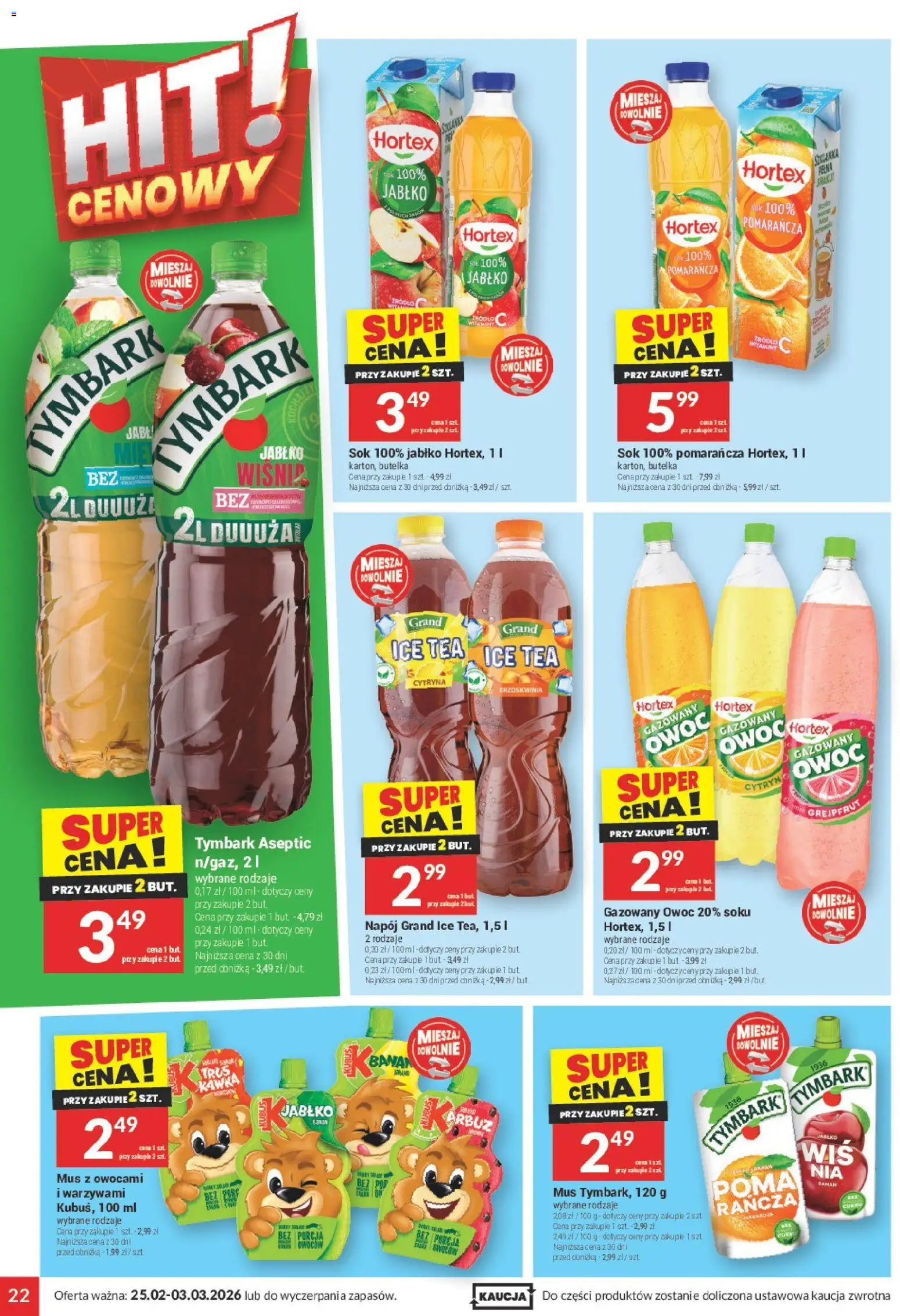 Twój Market Gazetka od 25.02.2026 | Strona: 22 | Produkty: Cytryna, Ice Tea, Wiśnie, Banan