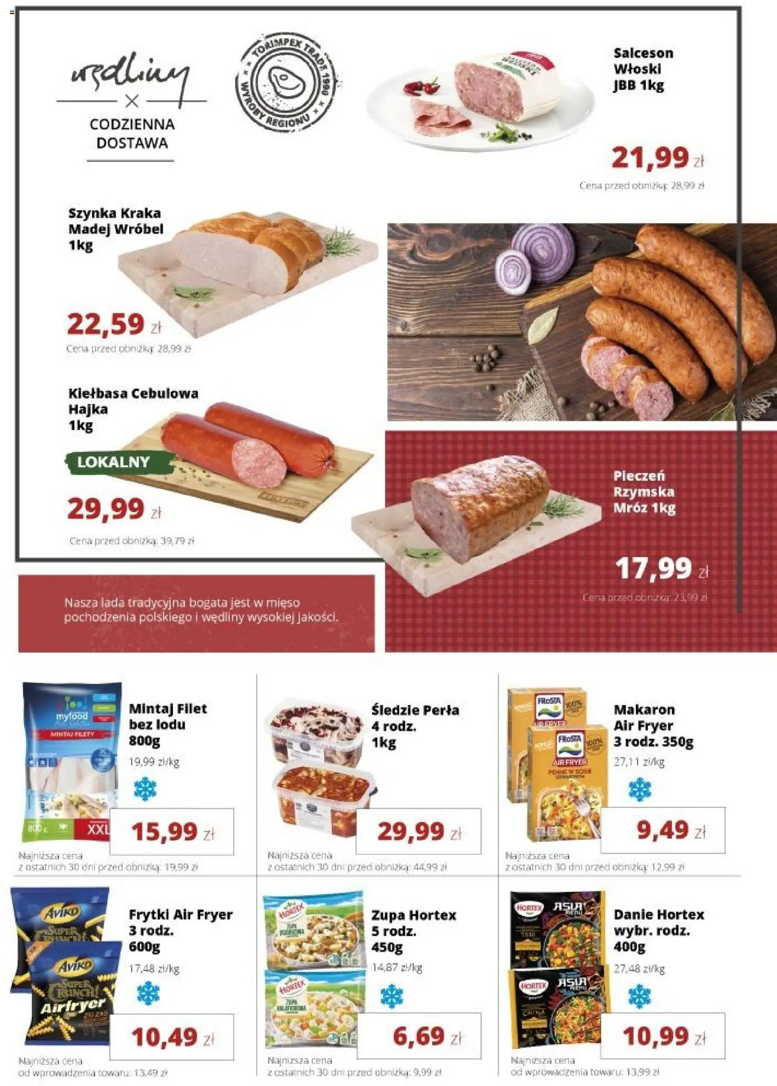 Torimpex gazetka od 05.10.2026 | Strona: 5 | Produkty: Kiełbasa, Frosta, Szynka, Frytki